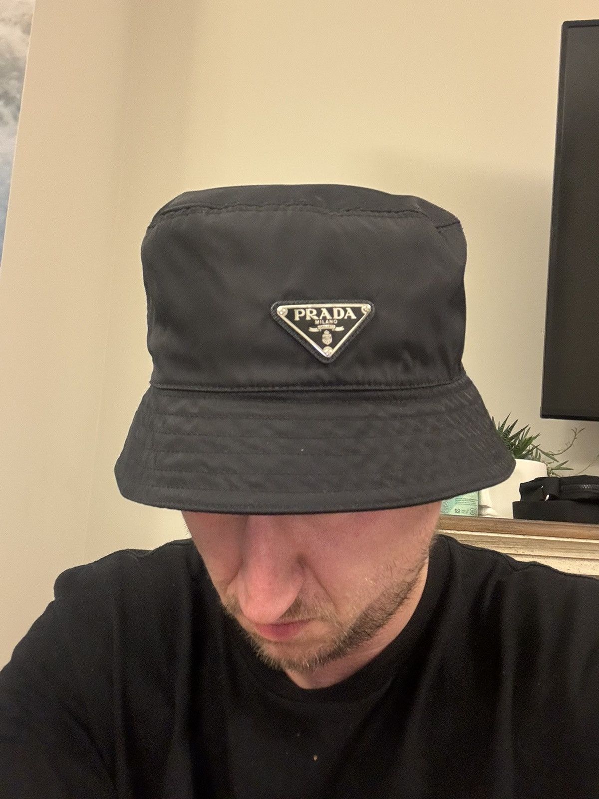 Prada 🔥925$ Prada Re-Nylon bucket hat/Prada Logo Nylon Bucket Hat Size ONE SIZE - 14 Thumbnail