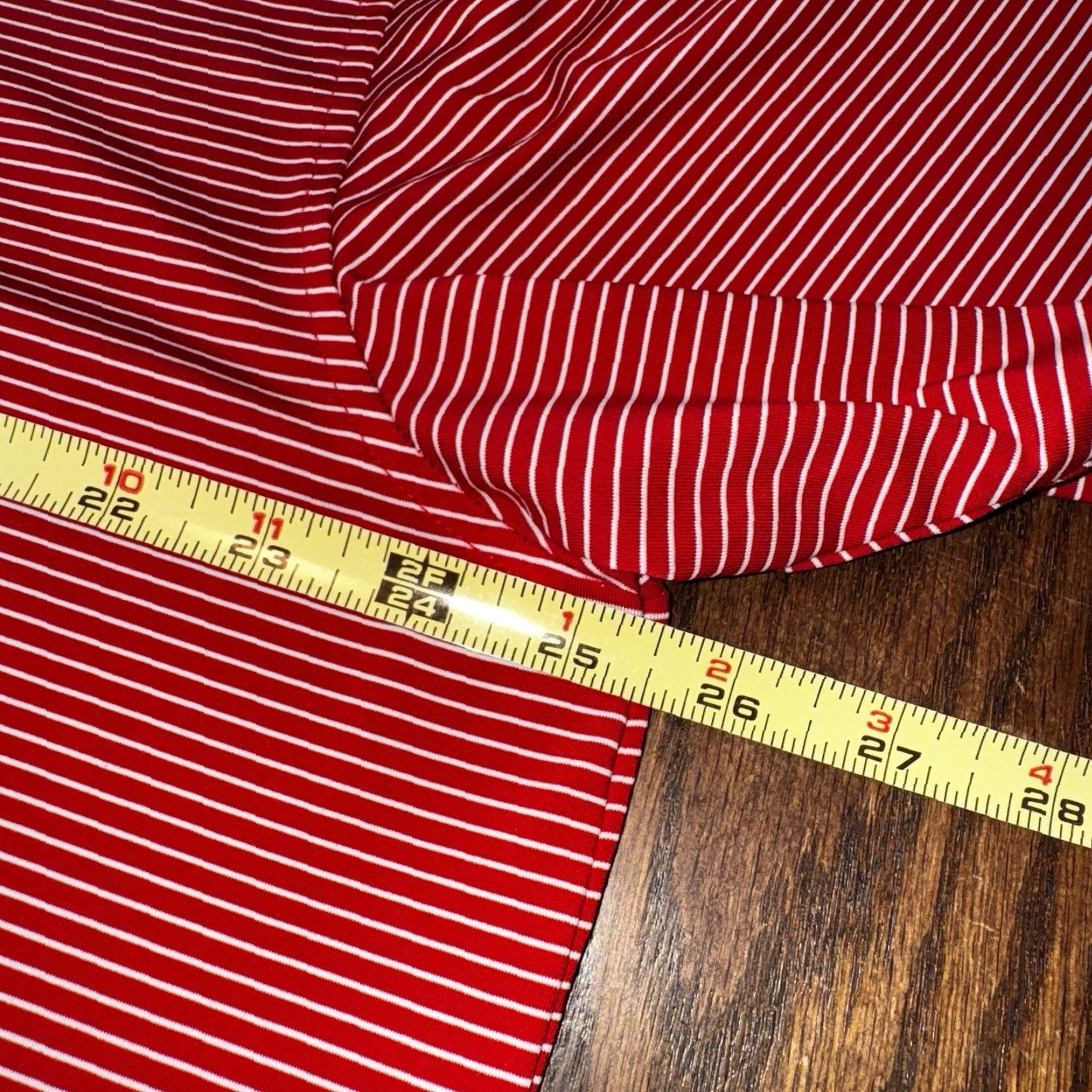 Peter Millar Peter Millar Polo Mens XL Red White Striped Nevillewood Golf Jug Logo Size US XL / EU 56 / 4 - 6 Thumbnail