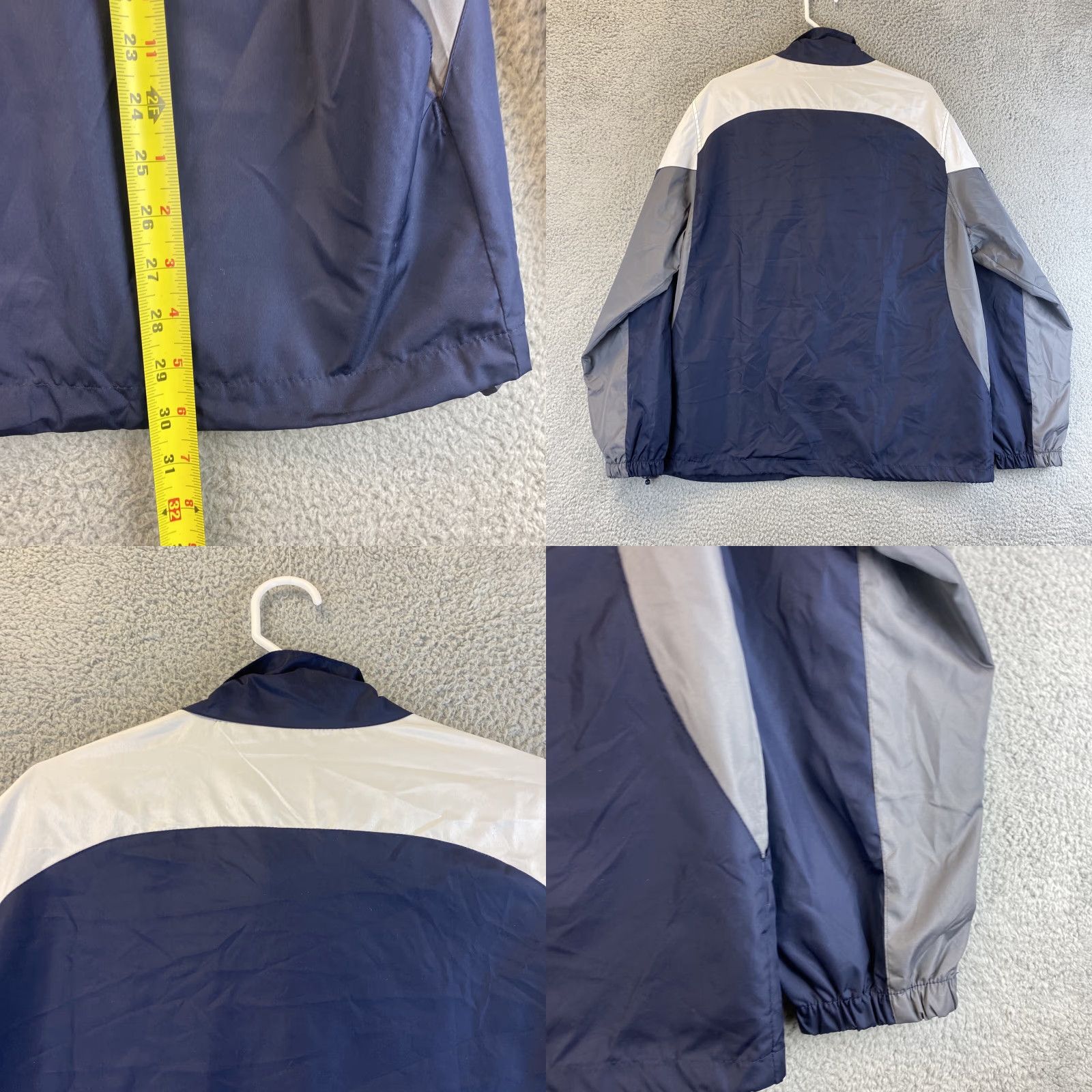 Izod IZOD Dunbrook Men L Large Broncos Windbreake Jacket Navy Zip Up Zip Pockets 70-21 Size US L / EU 52-54 / 3 - 8 Thumbnail