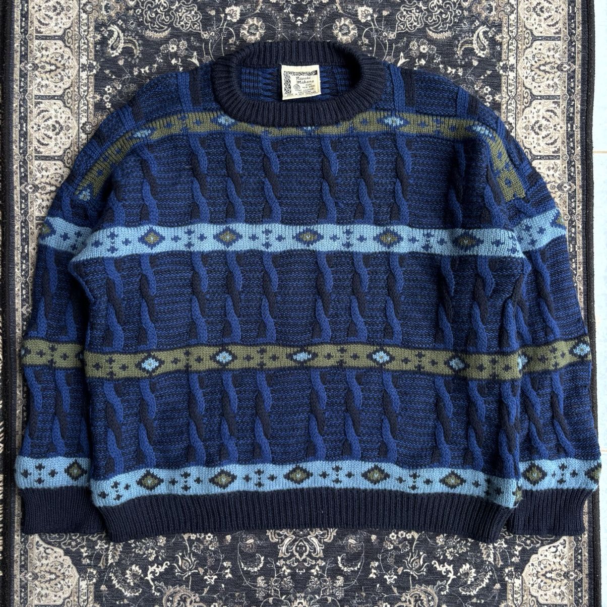 Coogi Vintage Coogi Style Look A Like Rapaki Mahana 3D Cable Knit Size US L / EU 52-54 / 3 - 1 Thumbnail