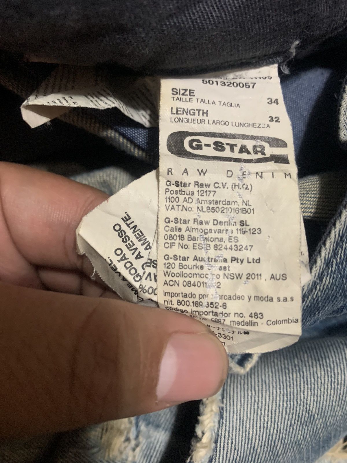 If Six Was Nine Vintage G Star Raw Curve Leg Jeans Distressed Size US 36 / EU 52 - 11 Thumbnail
