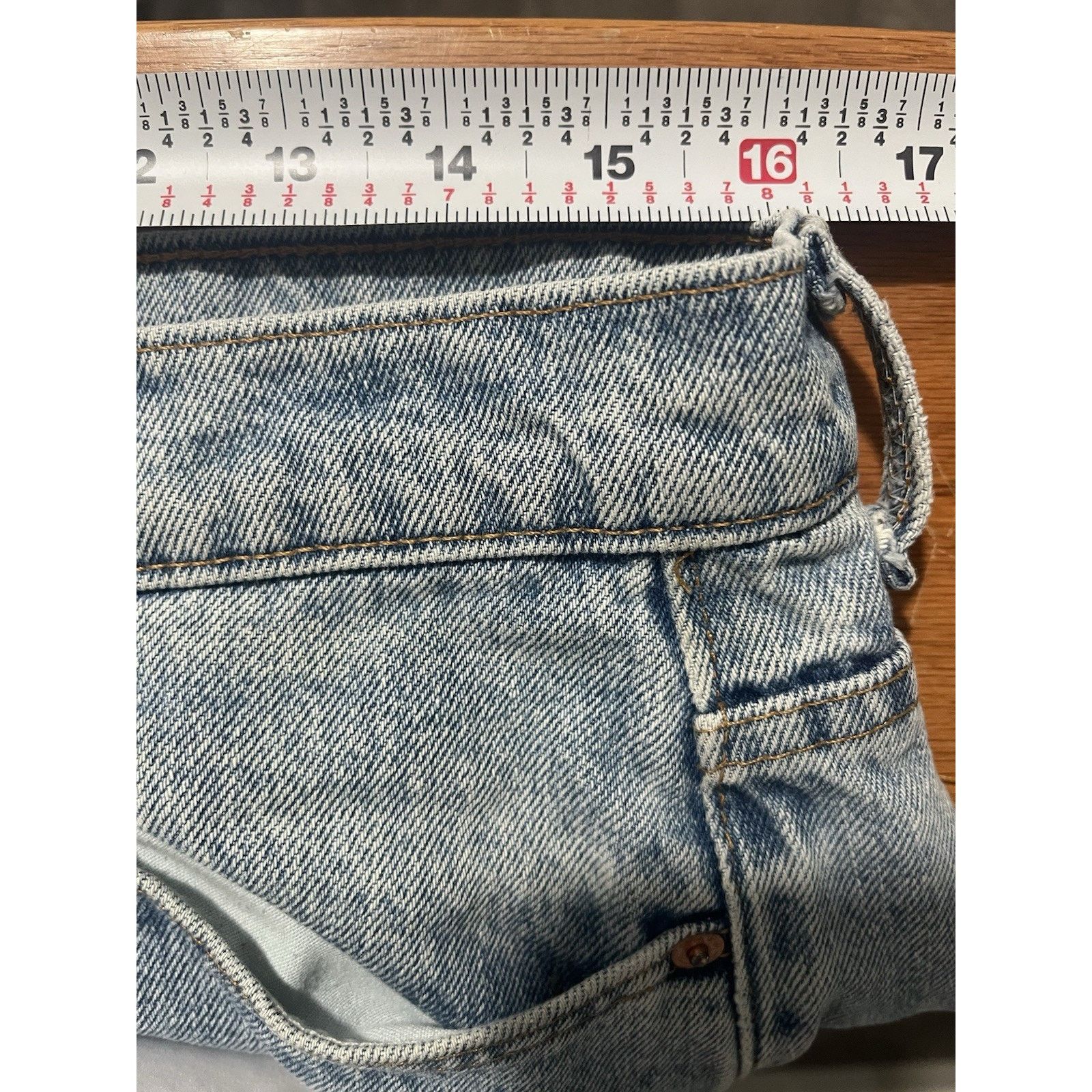 Levi's Vtg Levis 521 Tapered Fit Tapered Leg Sz 16 90s Made in USA Size 38" / US 16 / IT 52 - 8 Thumbnail