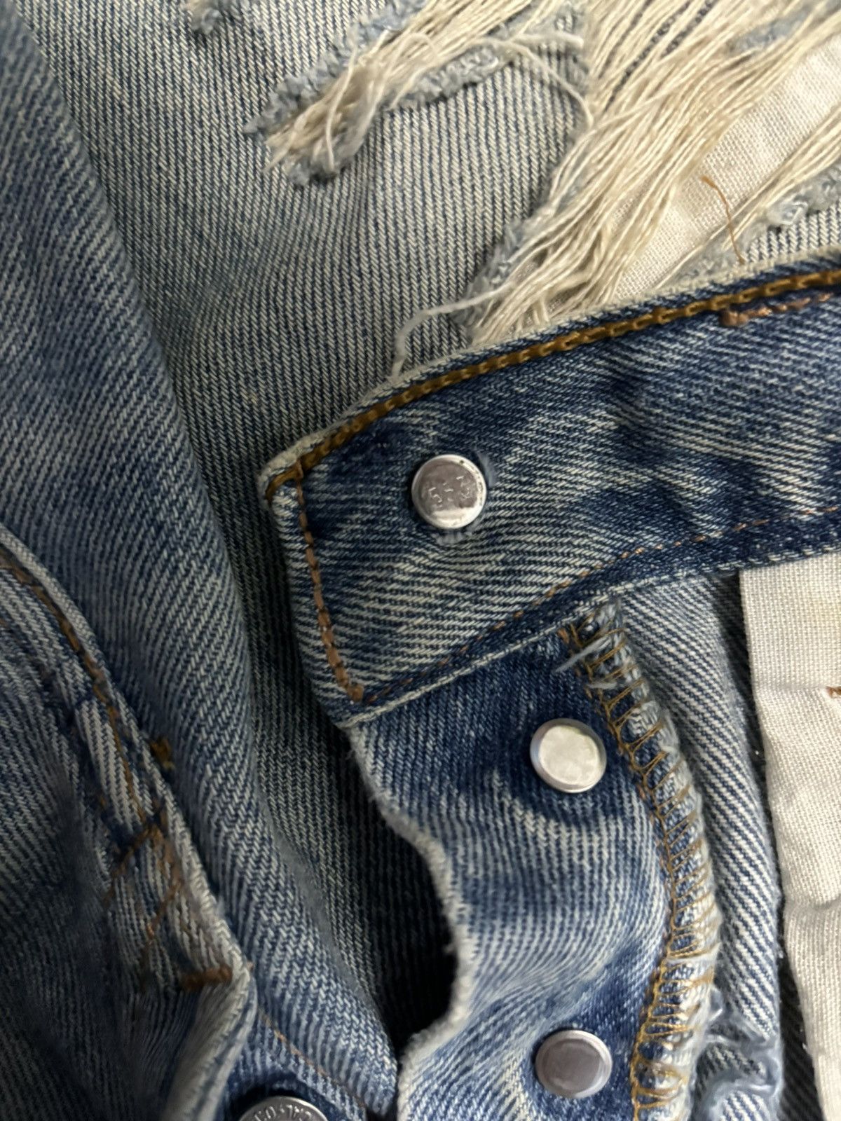 Levi's Vintage 90s Levis 501 Mud Wash Distressed Grunge Jeans Size US 30 / EU 46 - 6 Thumbnail