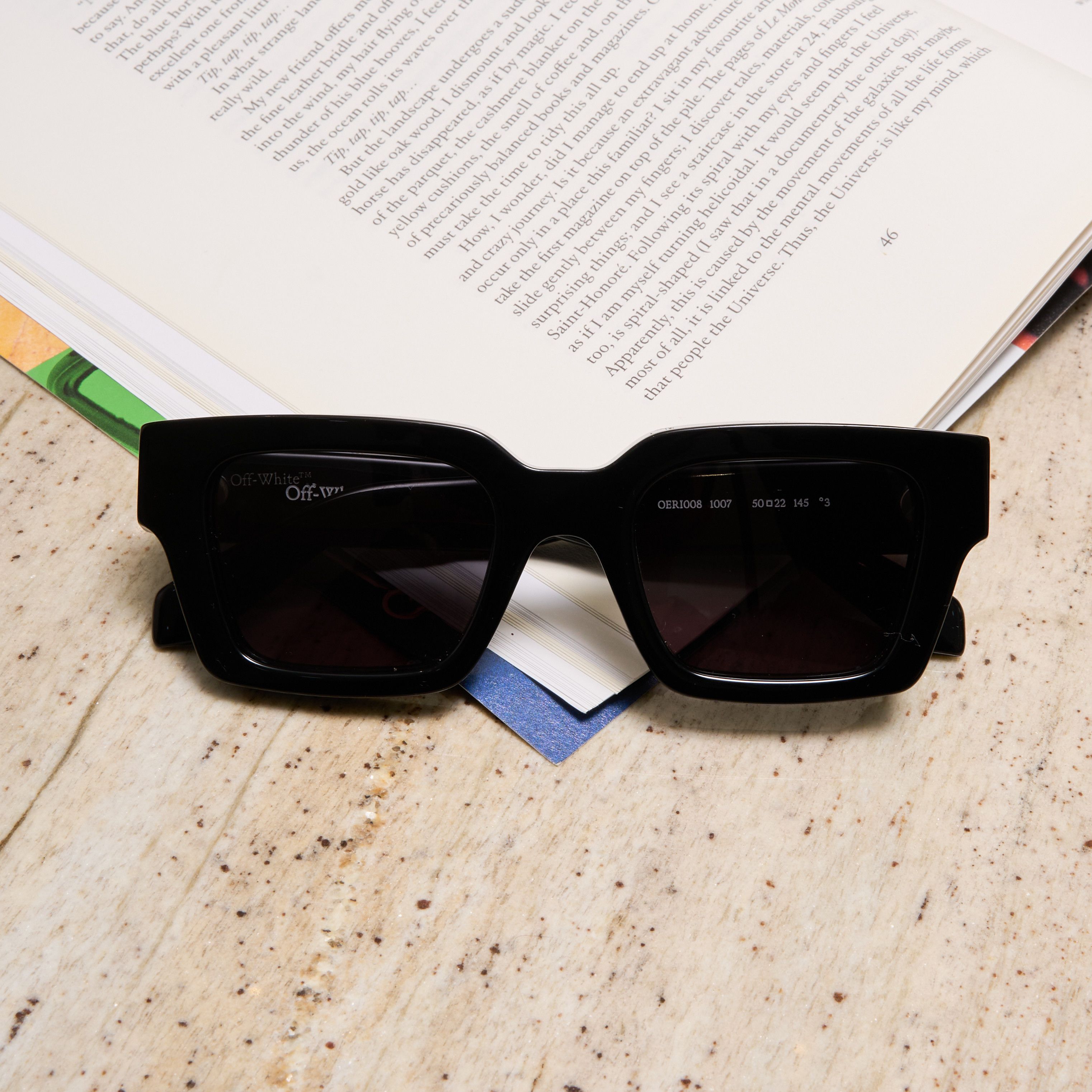 Off-White OFF WHITE Virgil Square Frame Sunglasses BLACK Size ONE SIZE - 2 Thumbnail