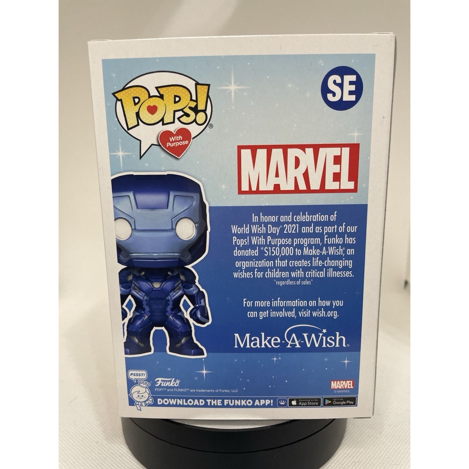 Marvel Comics Funko Pop! Iron Man Metallic - Funko Exclusive Make A Wish Size ONE SIZE - 5 Thumbnail