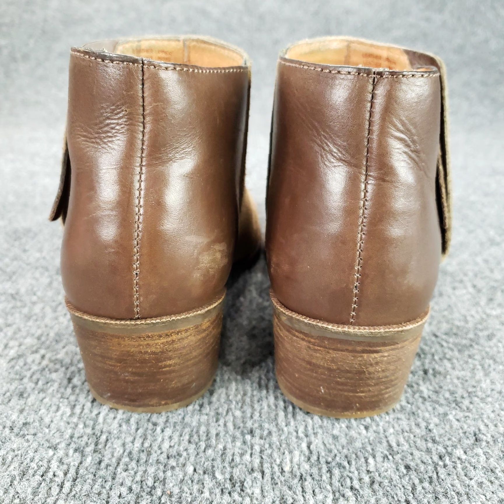 Madewell Madewell Boots Womens 7.5 Tan Brown Suede Leather Ankle Booties Block Heel Size US 7.5 / IT 37.5 - 5 Thumbnail