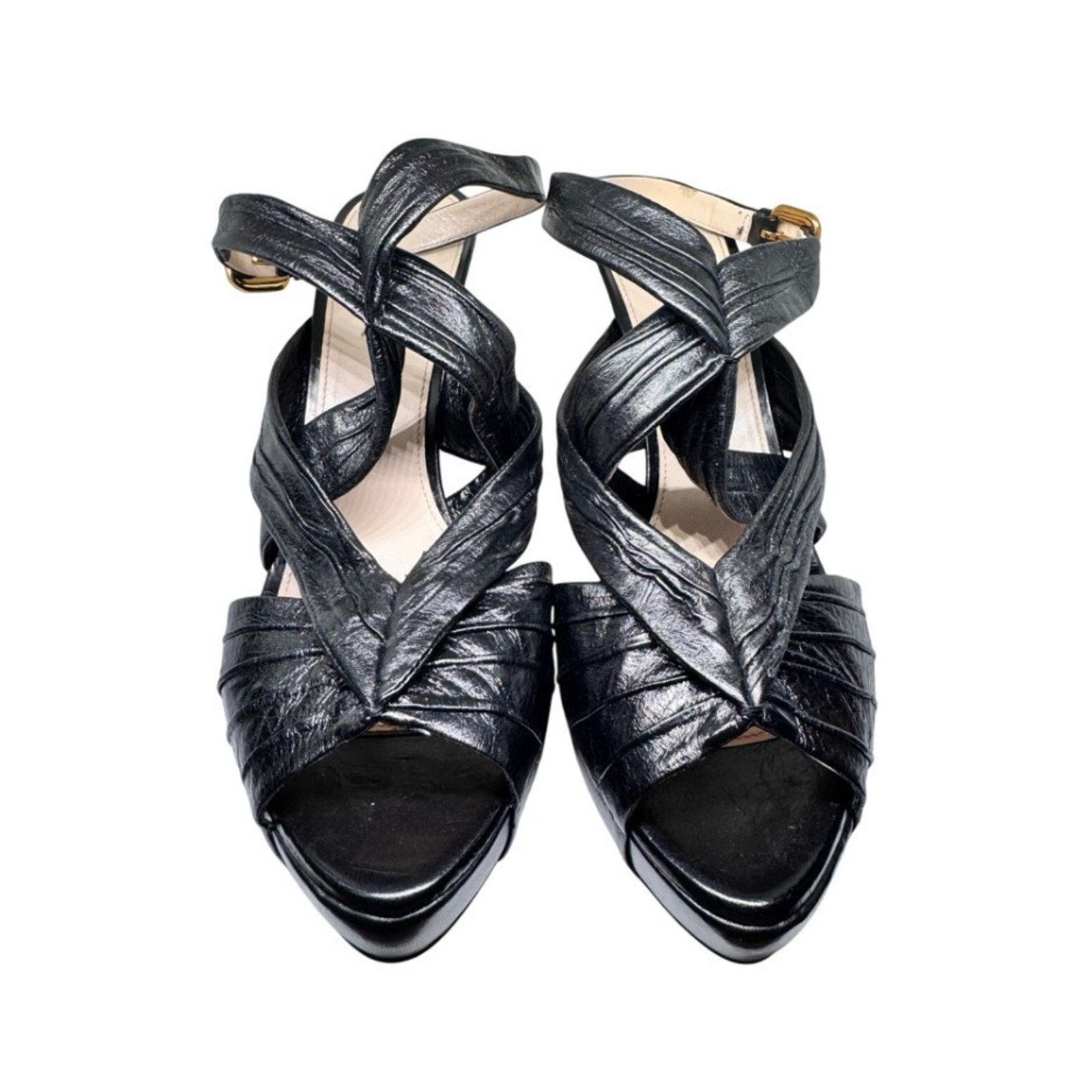 Prada PRADA ANTIC SOFT NERO BLACK PLATFORM CRISS SHOES SZ 41 10.5 Size US 10.5 / IT 40.5 - 2 Thumbnail