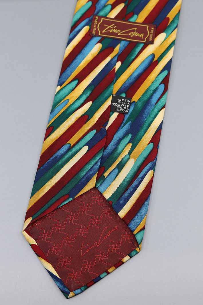 Other Tino Cosma Vintage Silk Tie – Bold Brushstroke Pattern Size ONE SIZE - 2 Thumbnail