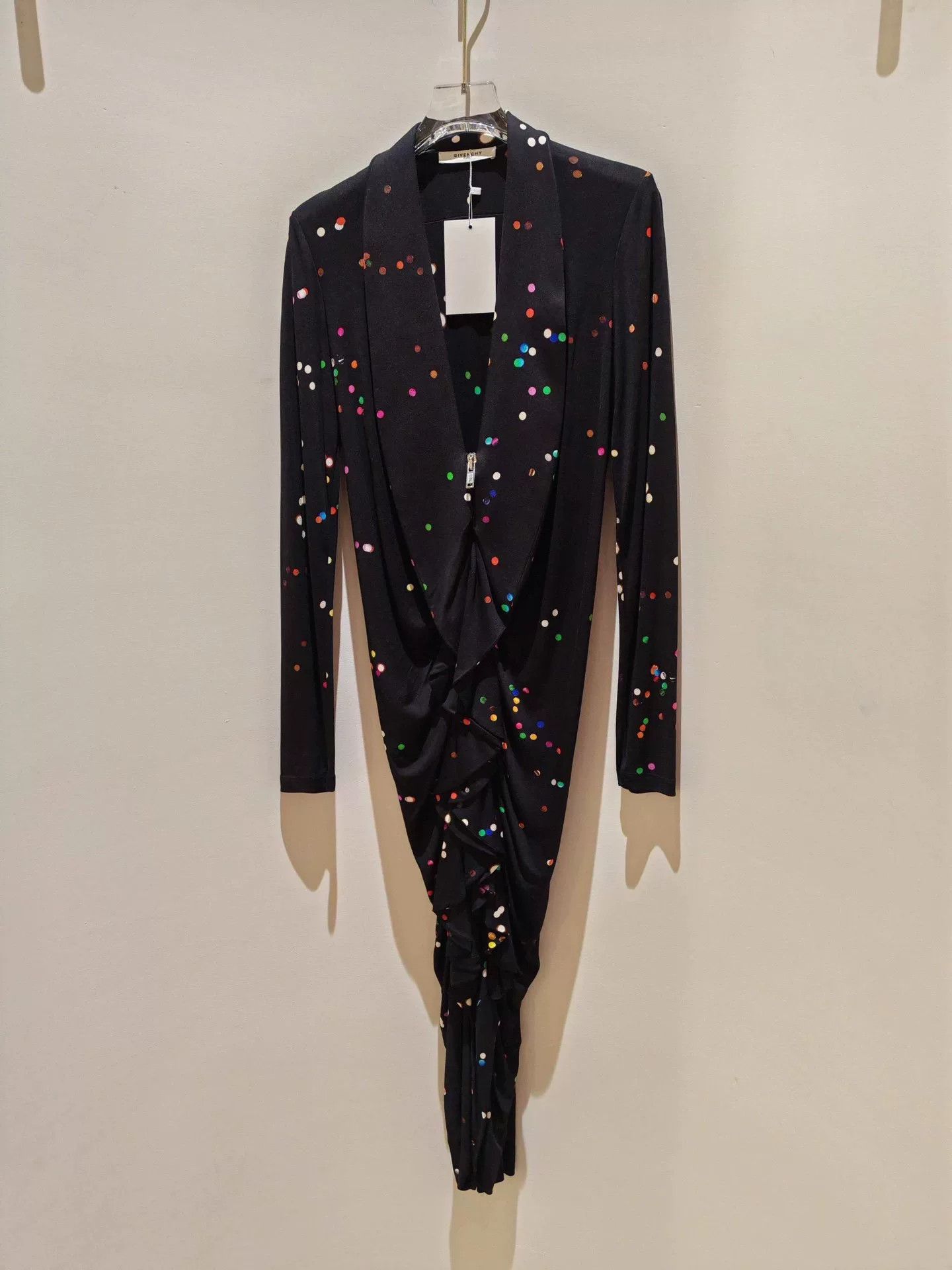 Givenchy Givenchy Polka Dot Knit Long-Sleeve Dress Size M / US 6-8 / IT 42-44 - 1 Thumbnail