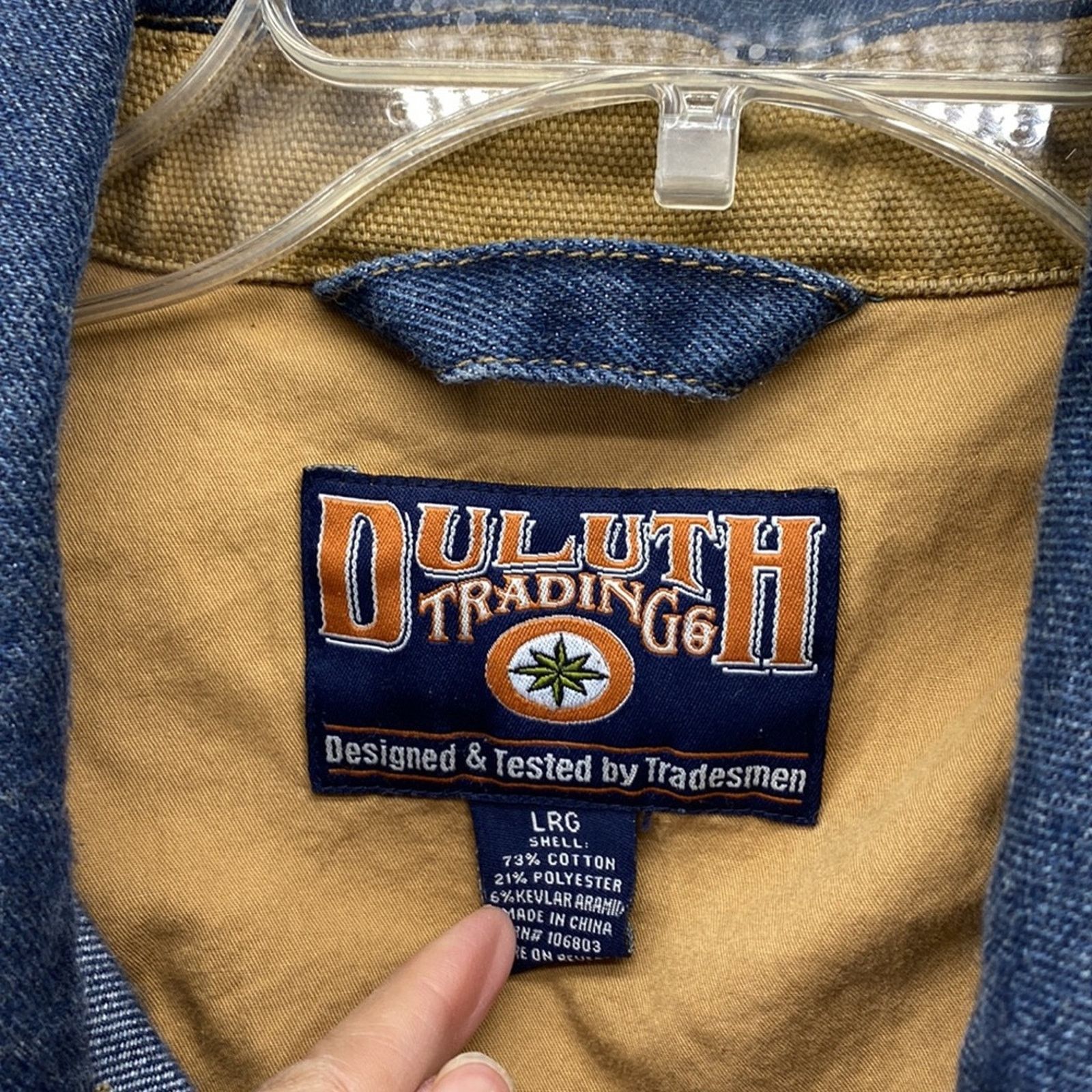 Duluth Trading Company Duluth firehose flex trucker denim jean jacket unisex retro Size US L / EU 52-54 / 3 - 2 Thumbnail