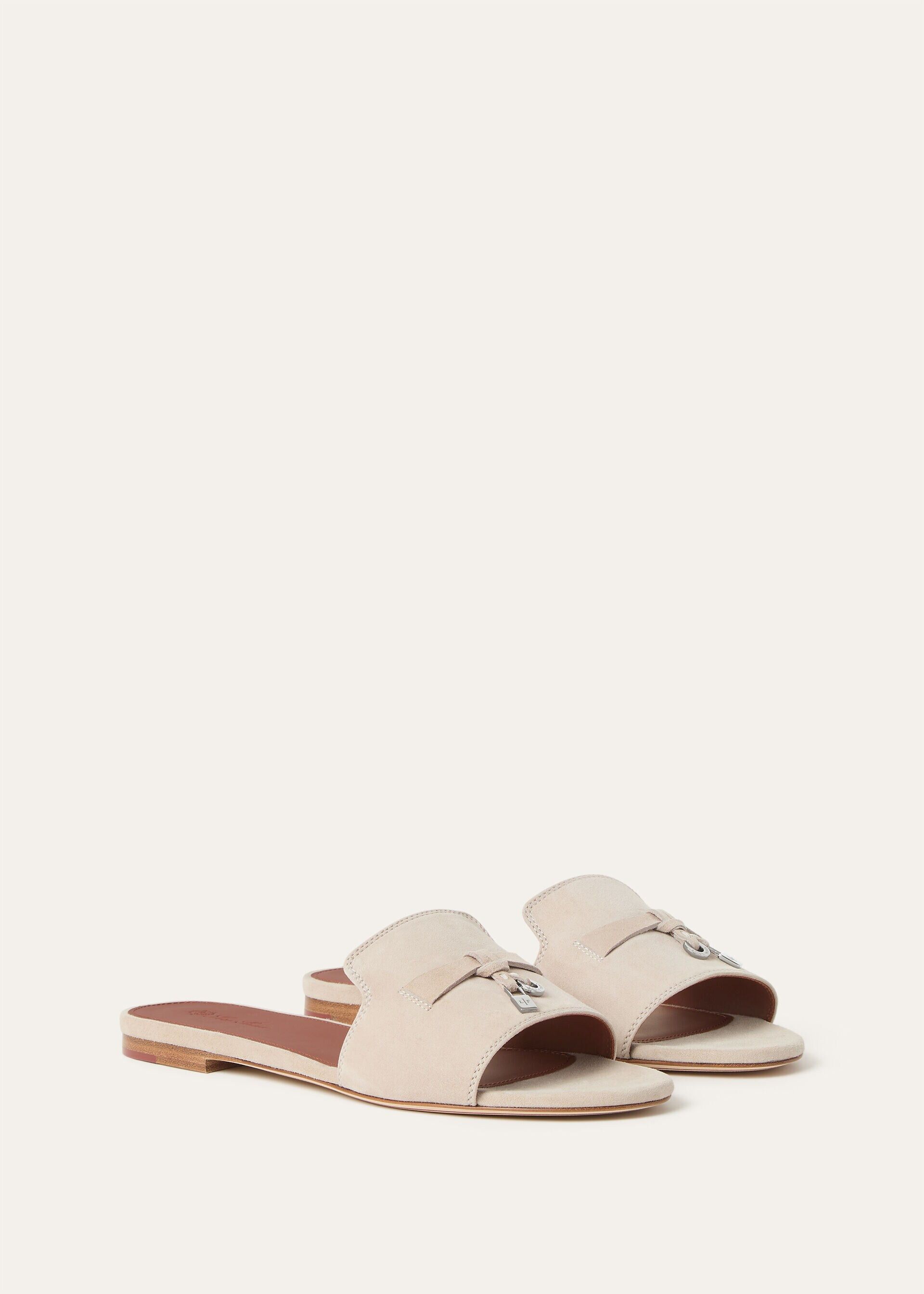 Loro Piana os11x0326 FAI5580 Summer Charms Sandals in Raw Cashmere Size US 8 / IT 38 - 2 Thumbnail