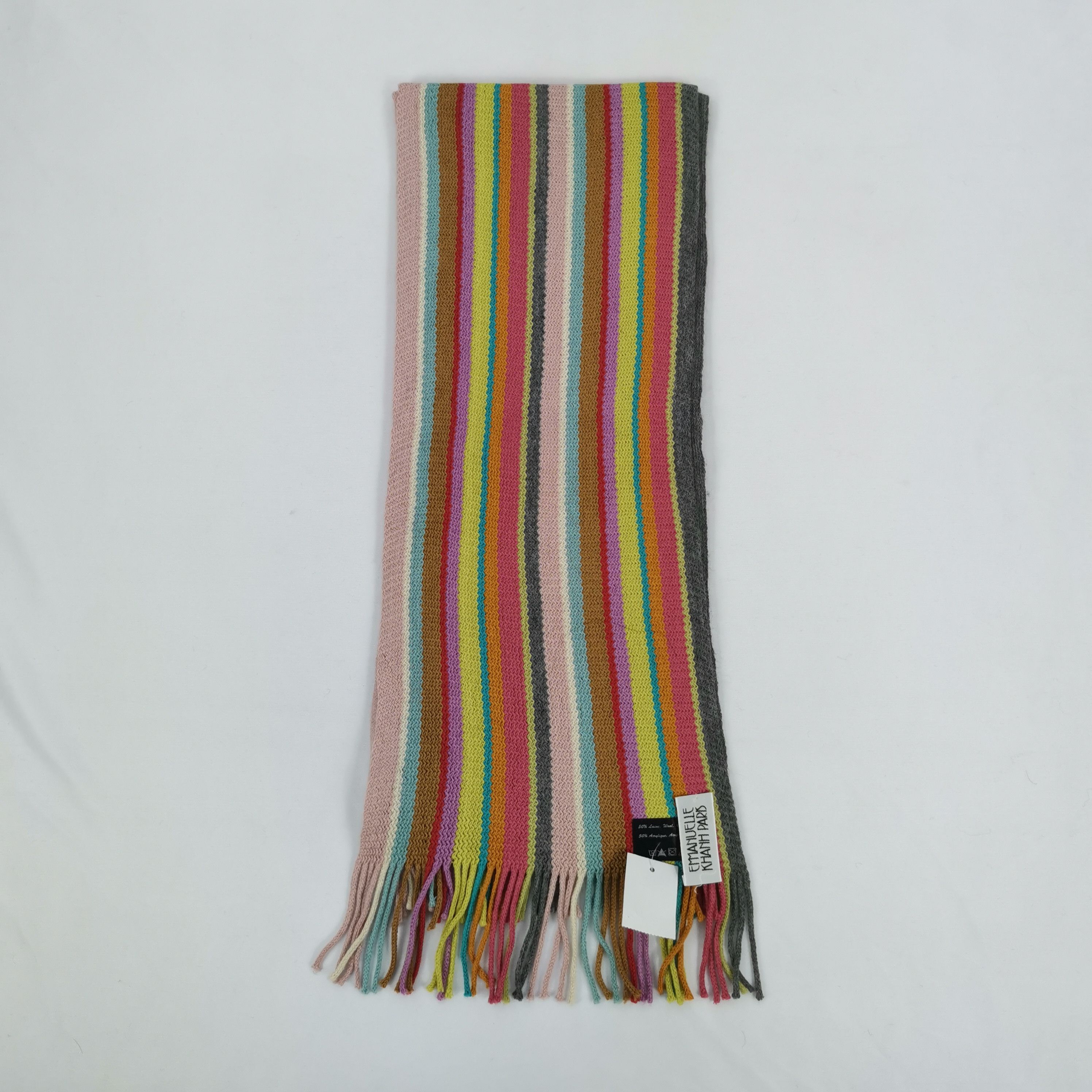 Emmanuelle Khanh Vintage Emmanuelle Khanh Paris Scarf Muffler Wool Scarves Size ONE SIZE - 2 Thumbnail