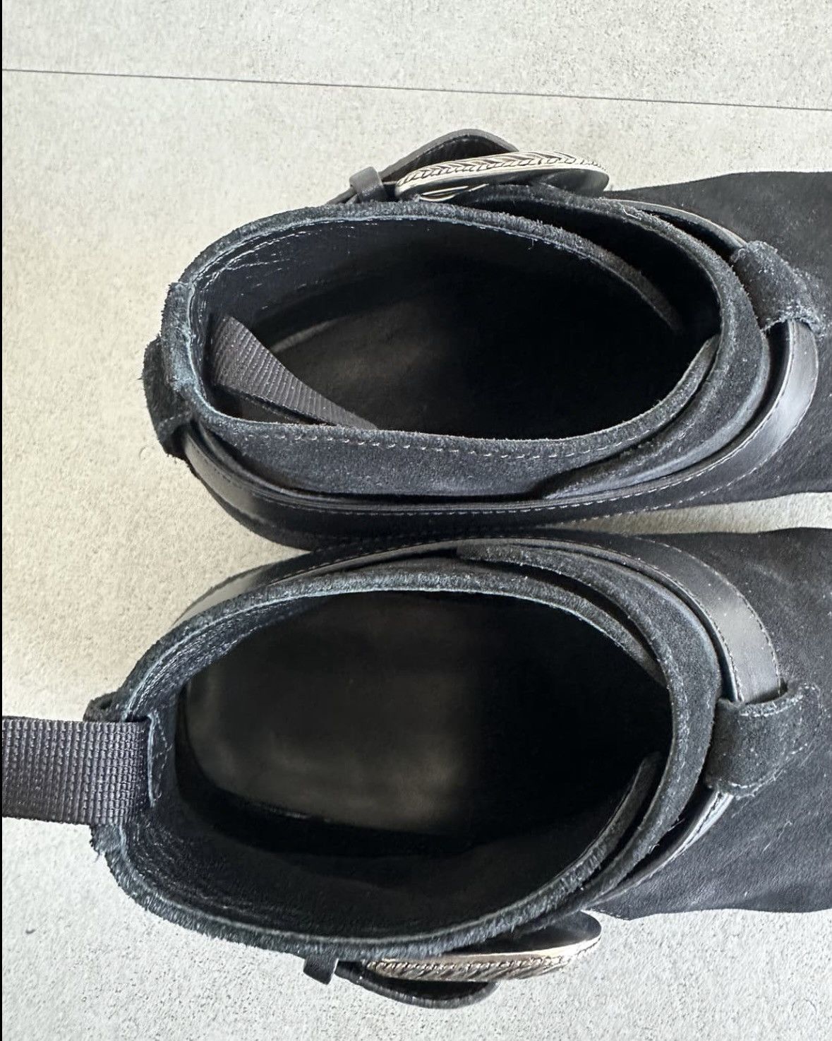 Saint Laurent Paris Black Suede Jodpur Western Buckle Boots Size US 7.5 / EU 40-41 - 7 Thumbnail