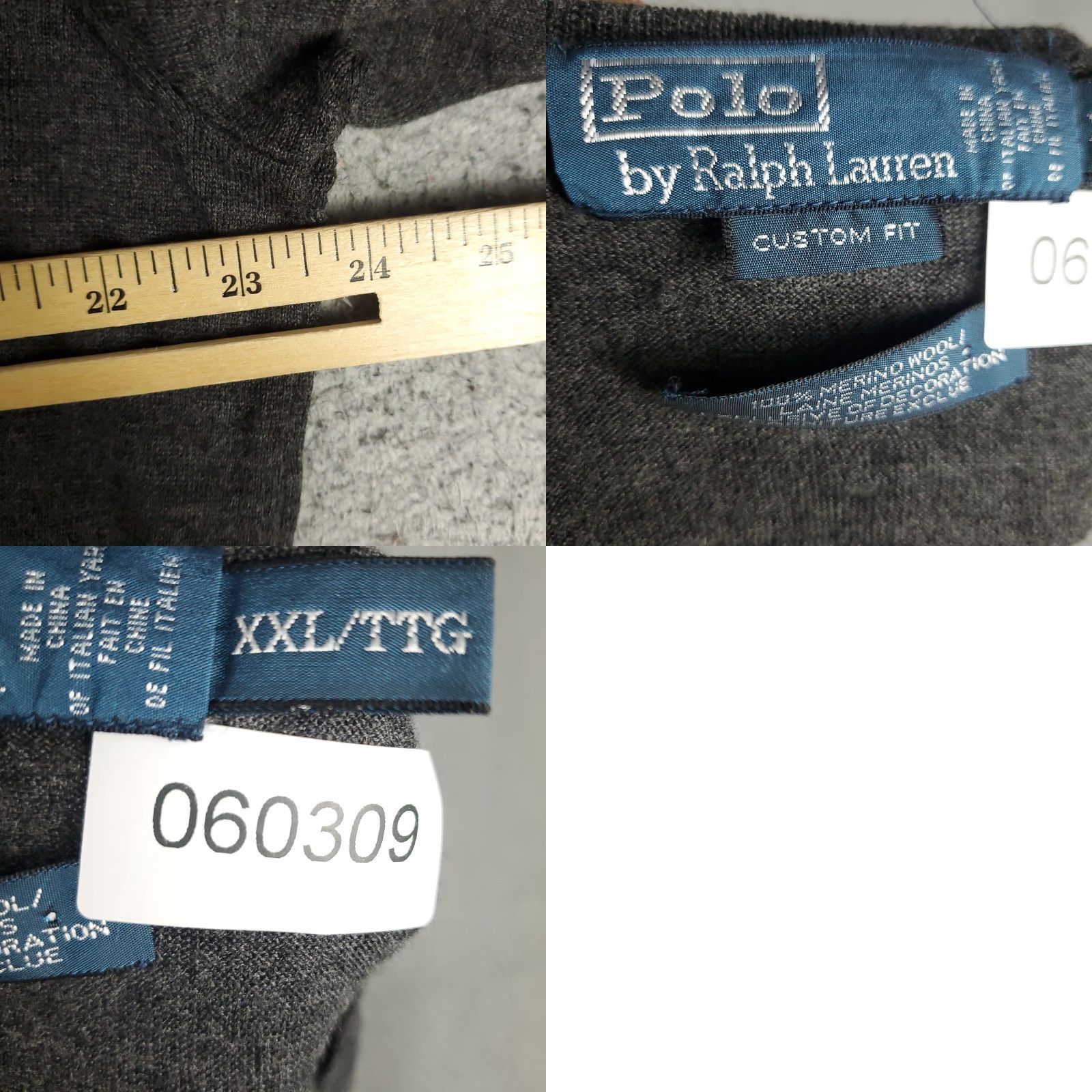 Polo Ralph Lauren Vintage Ralph Lauren Polo Sweater Men 2XL Wool Pullover V Neck Gray Classic Modern Size US XXL / EU 58 / 5 - 8 Thumbnail