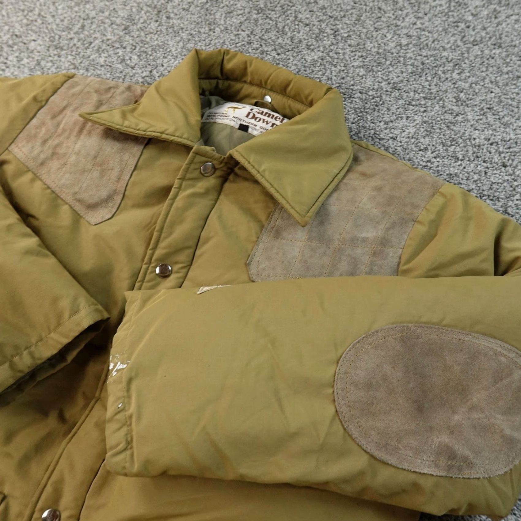 Camel VTG Camel Down Jacket Mens M Brown Shooting Puffer Hunting Field Coat Outdoor Jacket Coat Morphed Size US M / EU 48-50 / 2 - 2 Thumbnail