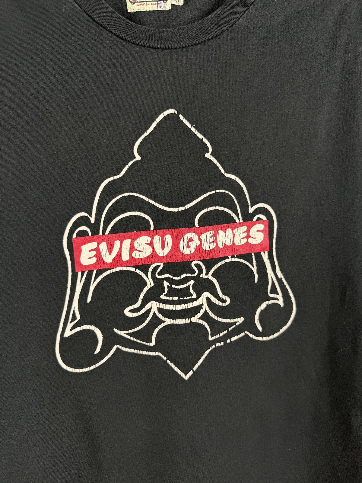 Evisu Evisu Genes Buddha Tshirt Mens Size Medium Black Red Japan Size US M / EU 48-50 / 2 - 6 Thumbnail