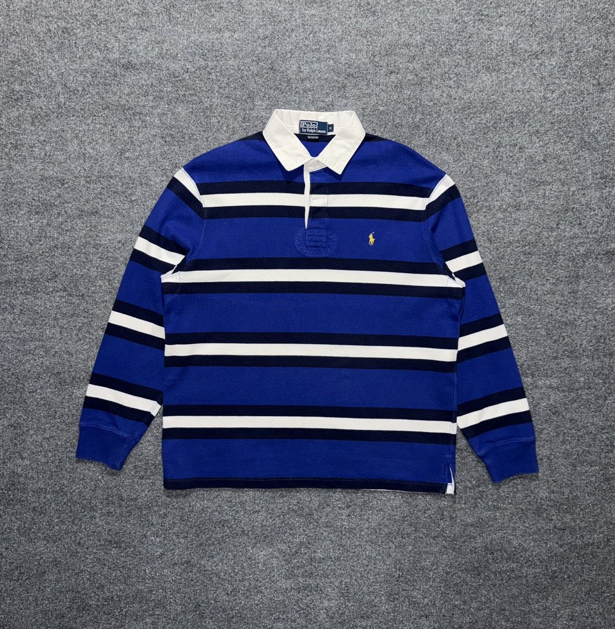 Polo Ralph Lauren Blue Striped Rugby Shirt M