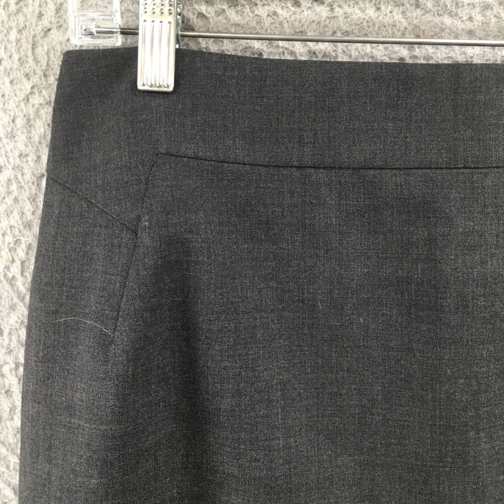 Ann Taylor Ann Taylor Midi Straight Pencil Skirt Womens 6 Solid Gray Zip Back Slit NEW Size 28" / US 6 / IT 42 - 3 Thumbnail