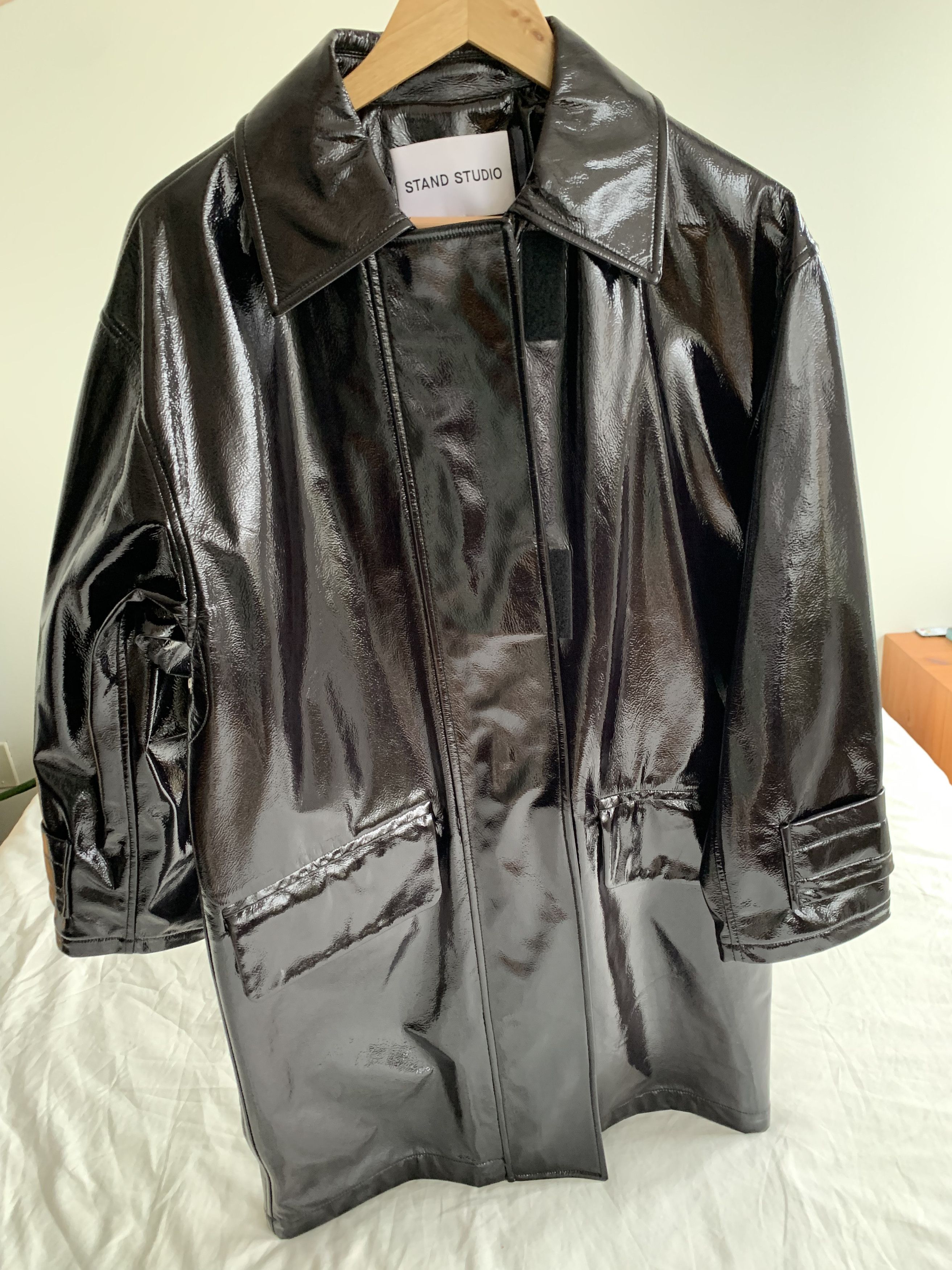STAND STUDIO Conni faux patent leather coat Size XXS / US 00 / IT 34 - 1 Thumbnail