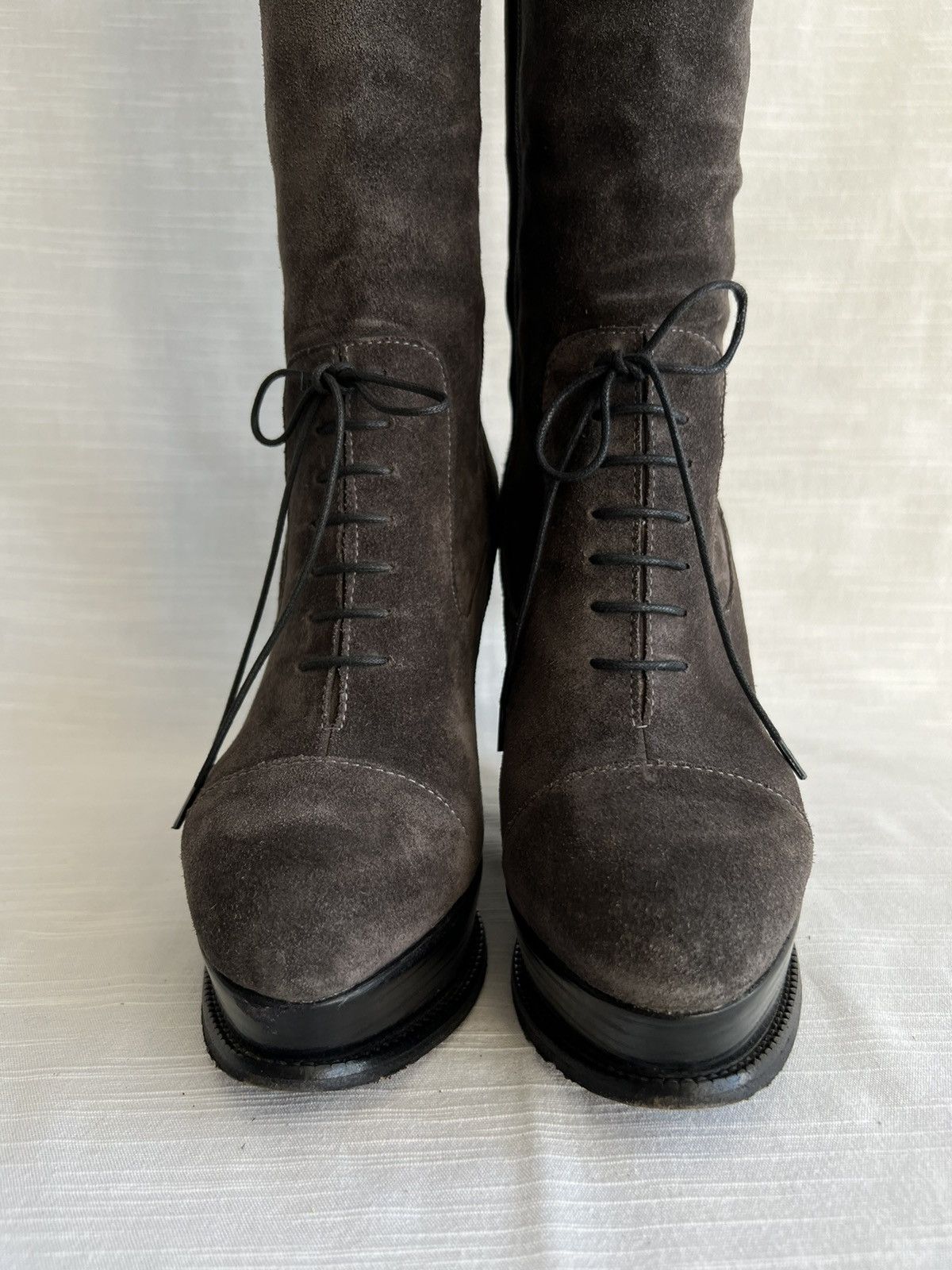 Moschino Moschino Knee-High Boots Suede Size US 7 1/2 EU 38 Size US 7.5 / IT 37.5 - 3 Thumbnail