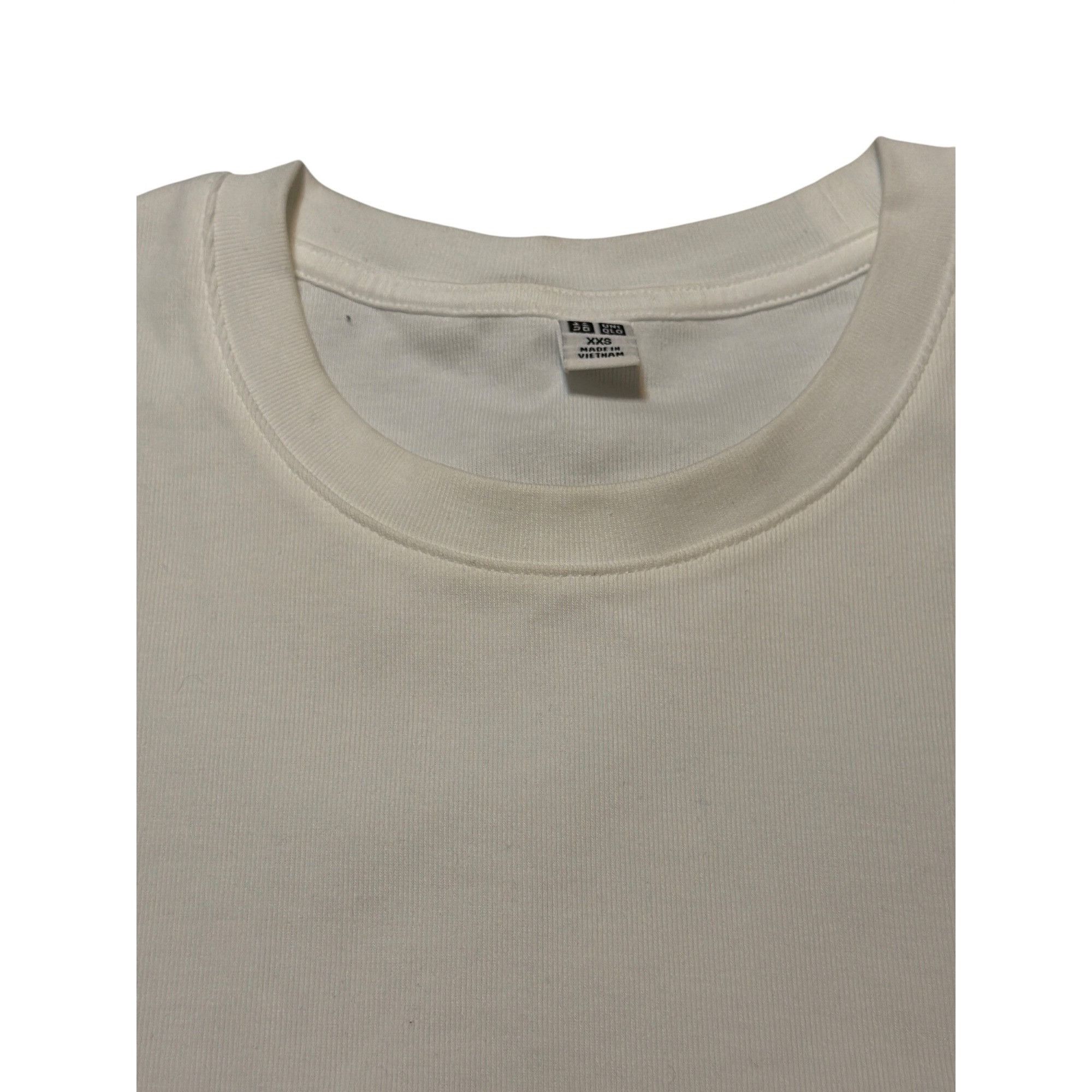 Uniqlo Uniqlo White Cropped Short Sleeve Crew Neck T Shirt Top Size Size XXS / US 00 / IT 34 - 4 Thumbnail