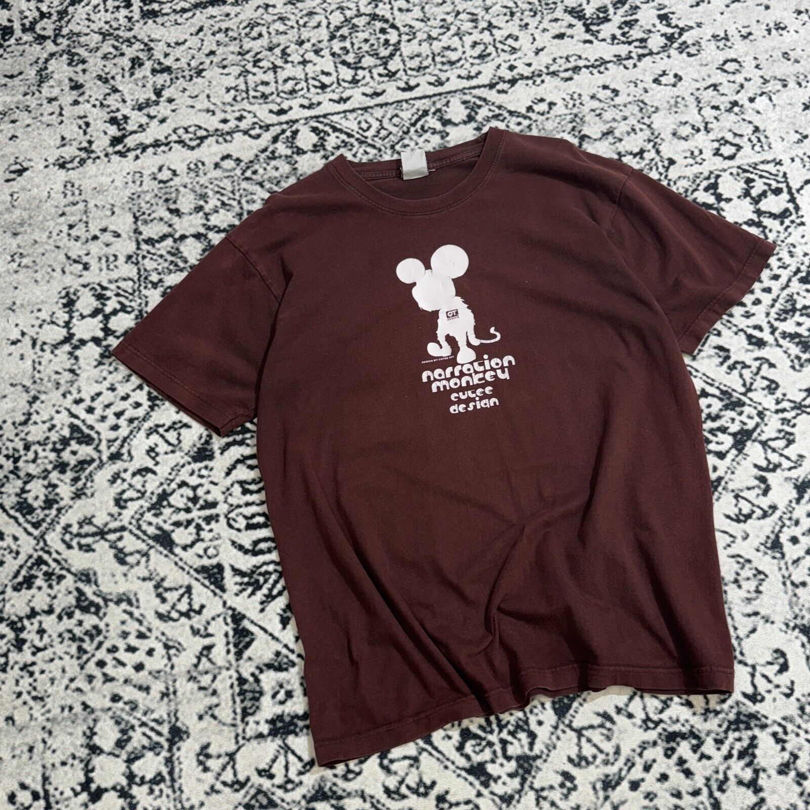 Vintage Vintage Brown Cotton T-Shirt Size M Cute Monkey Design Y2K Size US M / EU 48-50 / 2 - 3 Thumbnail