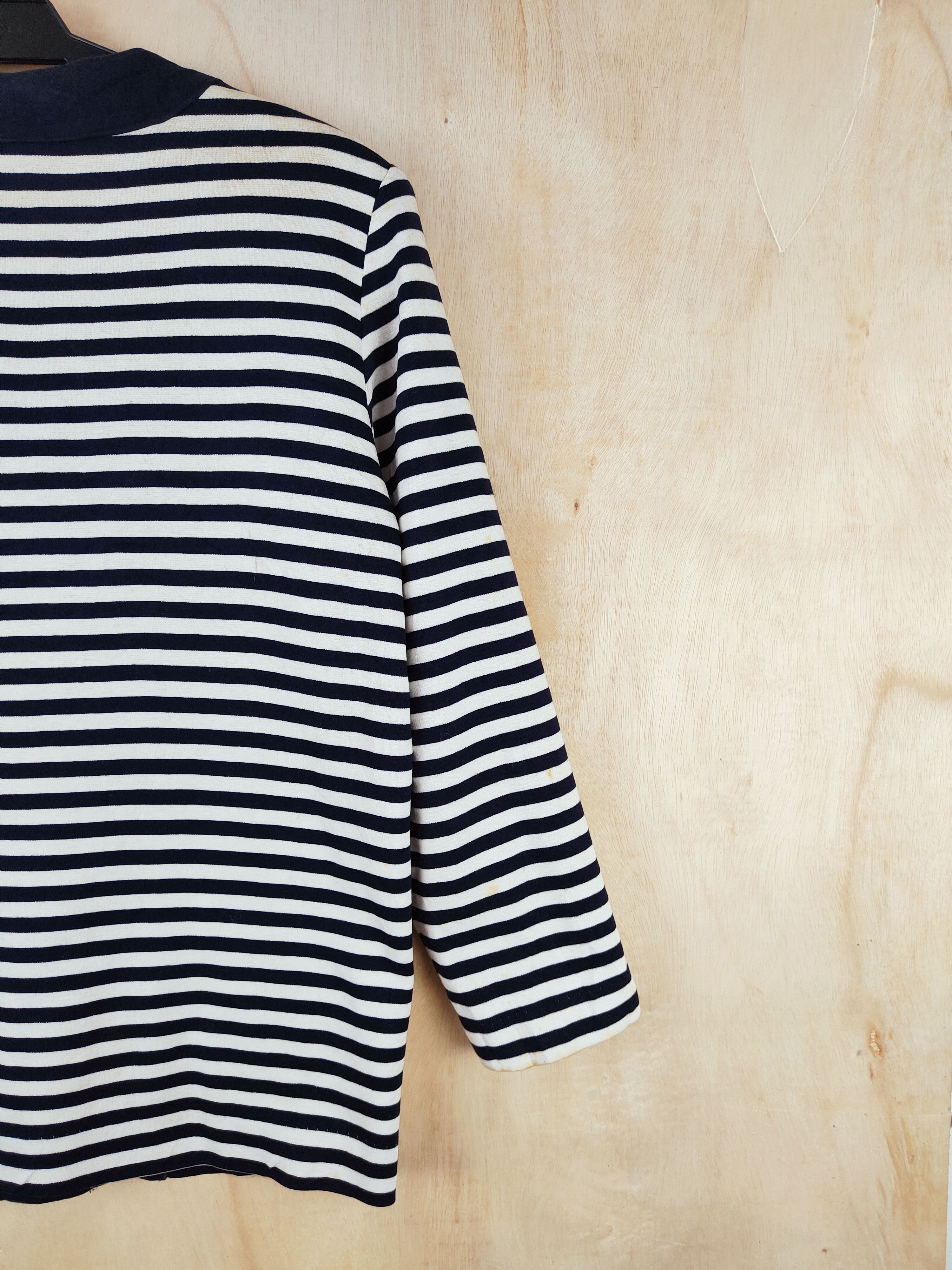 Vintage Luxury Design 💥 Grans File Dark Blue Stripe Jackets Size M / US 6-8 / IT 42-44 - 9 Thumbnail