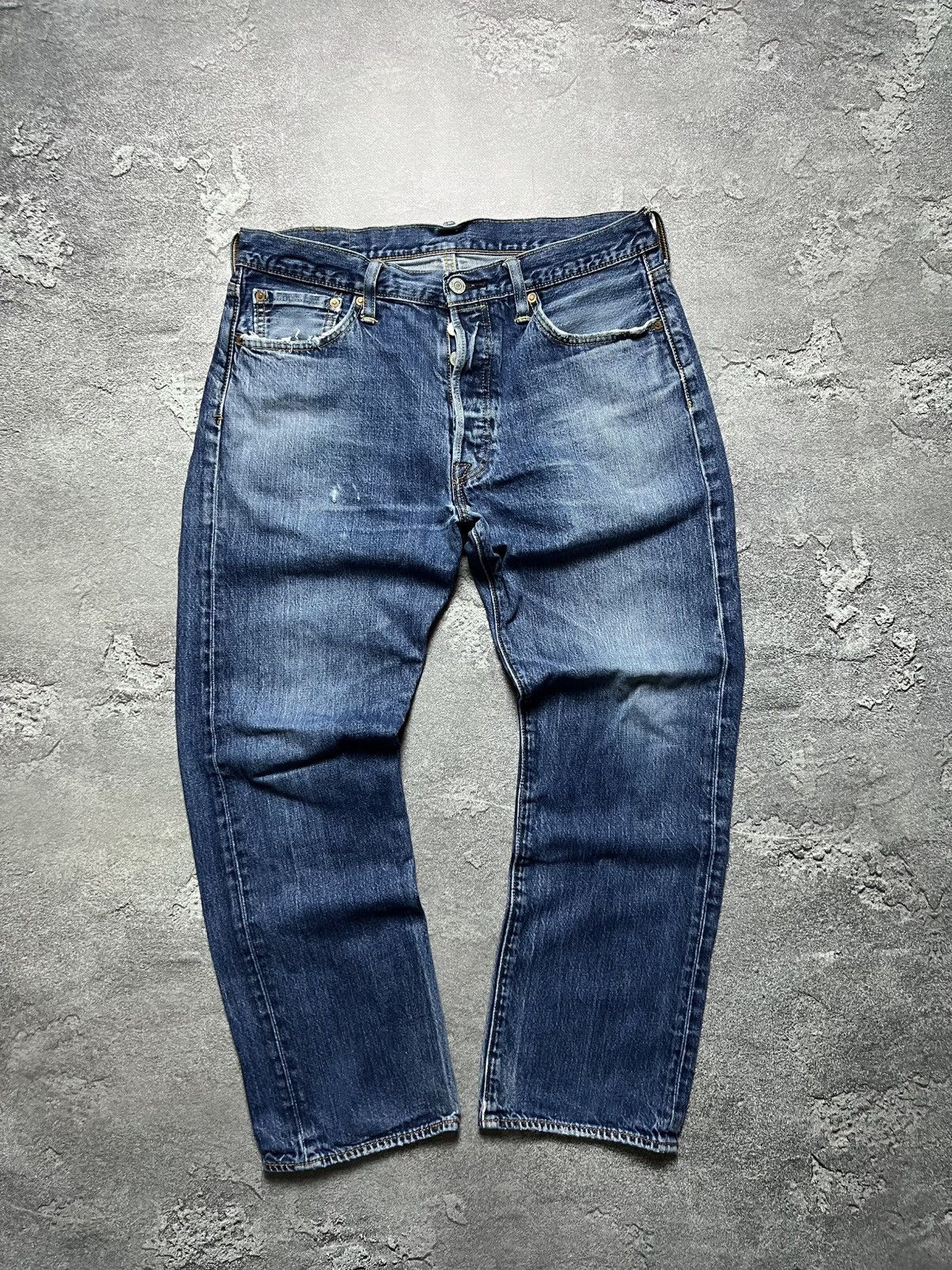 Levi's Vintage Levis Jeans Pants Wash Blue Big Logo 501 34/30 M-L Size US 34 / EU 50 - 7 Thumbnail