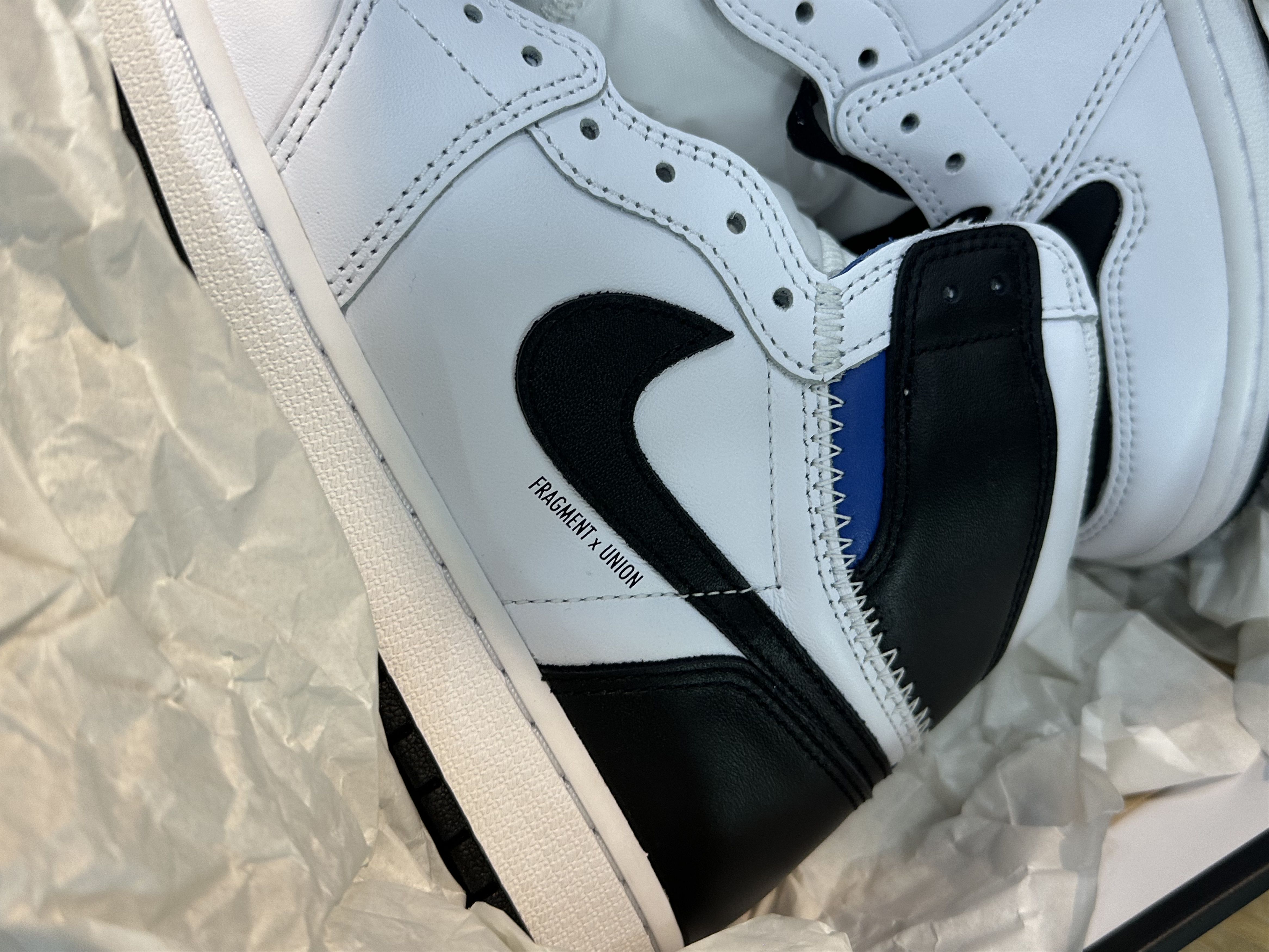 Fragment Design × Nike Jordan 1 Retro High OG SP Fragment x Union LA White Black Size US 9 / EU 42 - 8 Thumbnail