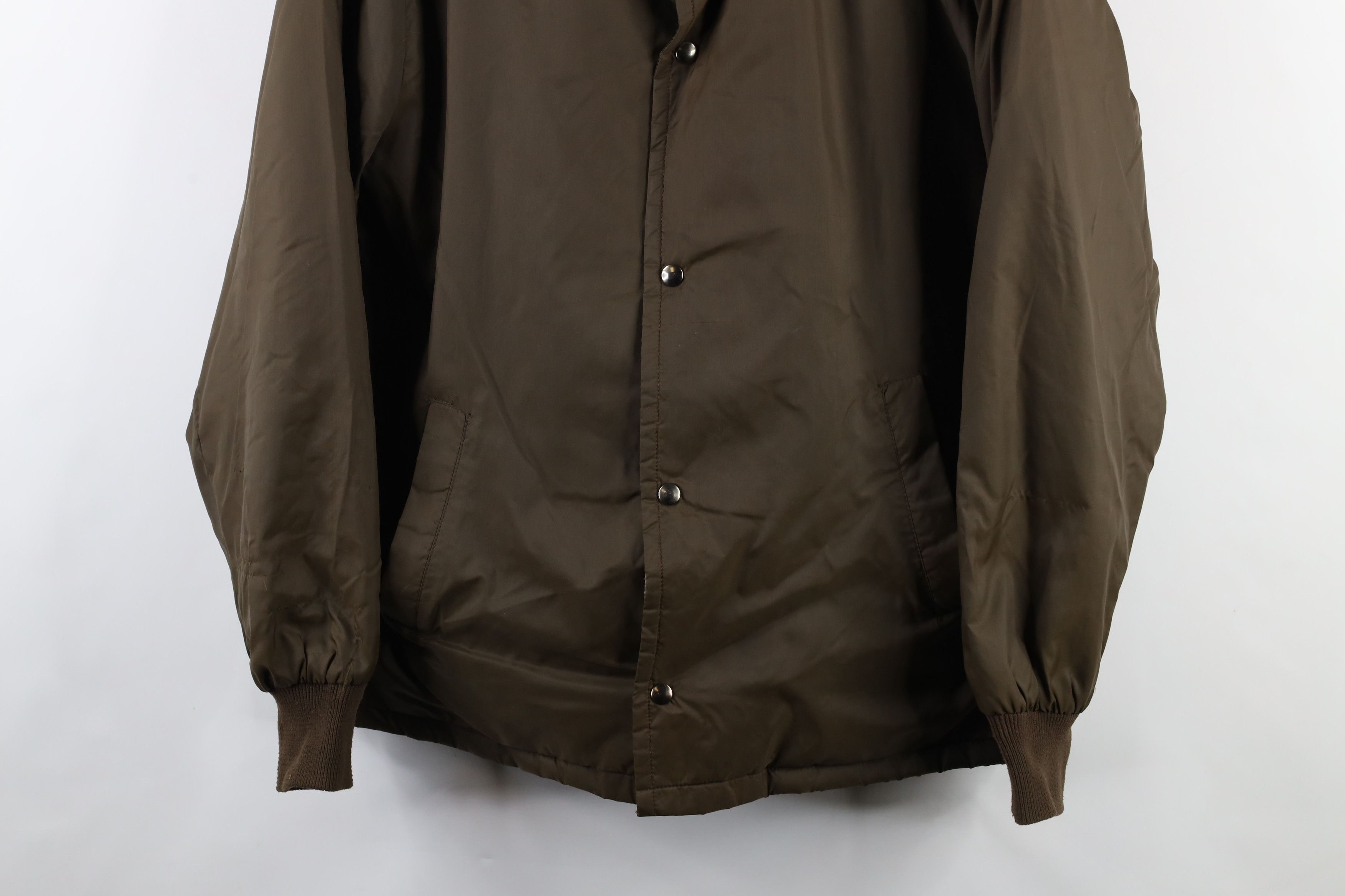 Vintage Vintage 70s Streetwear Lined Coach Coaches Jacket Brown Size US L / EU 52-54 / 3 - 3 Thumbnail
