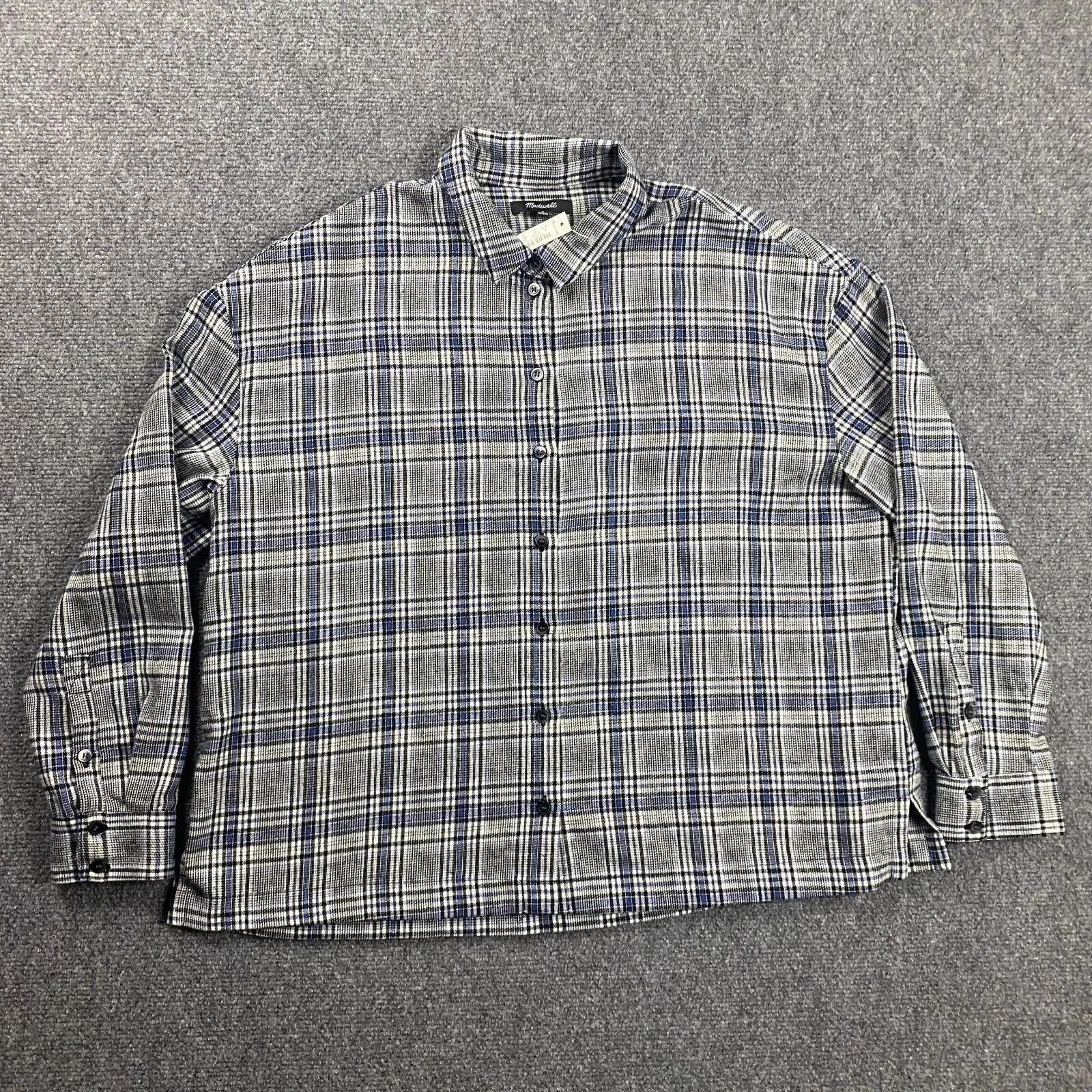 Madewell Madewell Flannel Shirt Womens Medium Prince of Wales NWT Size M / US 6-8 / IT 42-44 - 1 Thumbnail