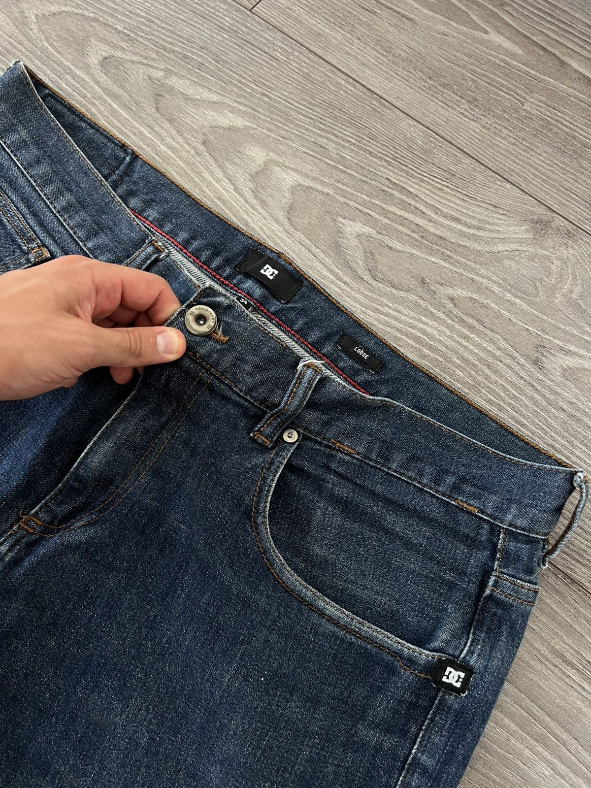 DC Vintage Dc Shoes Big Logo Loose Fit Y2K Opium Selvage Jeans Size US 34 / EU 50 - 12 Thumbnail