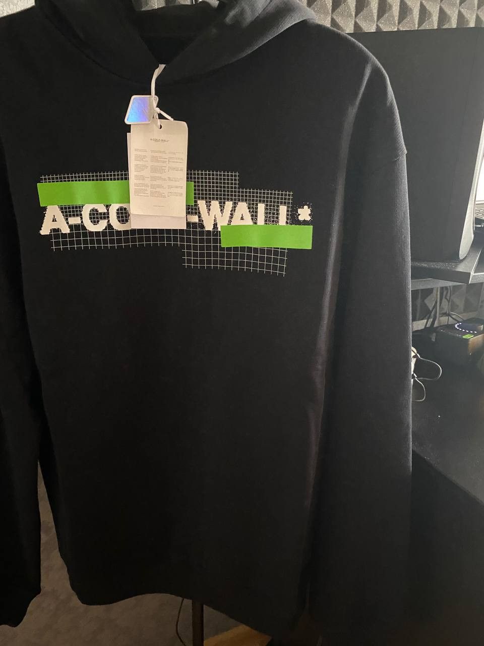 A-COLD-WALL* A-Cold-Wall* Black Grid Hoodie Size US M / EU 48-50 / 2 - 6 Thumbnail