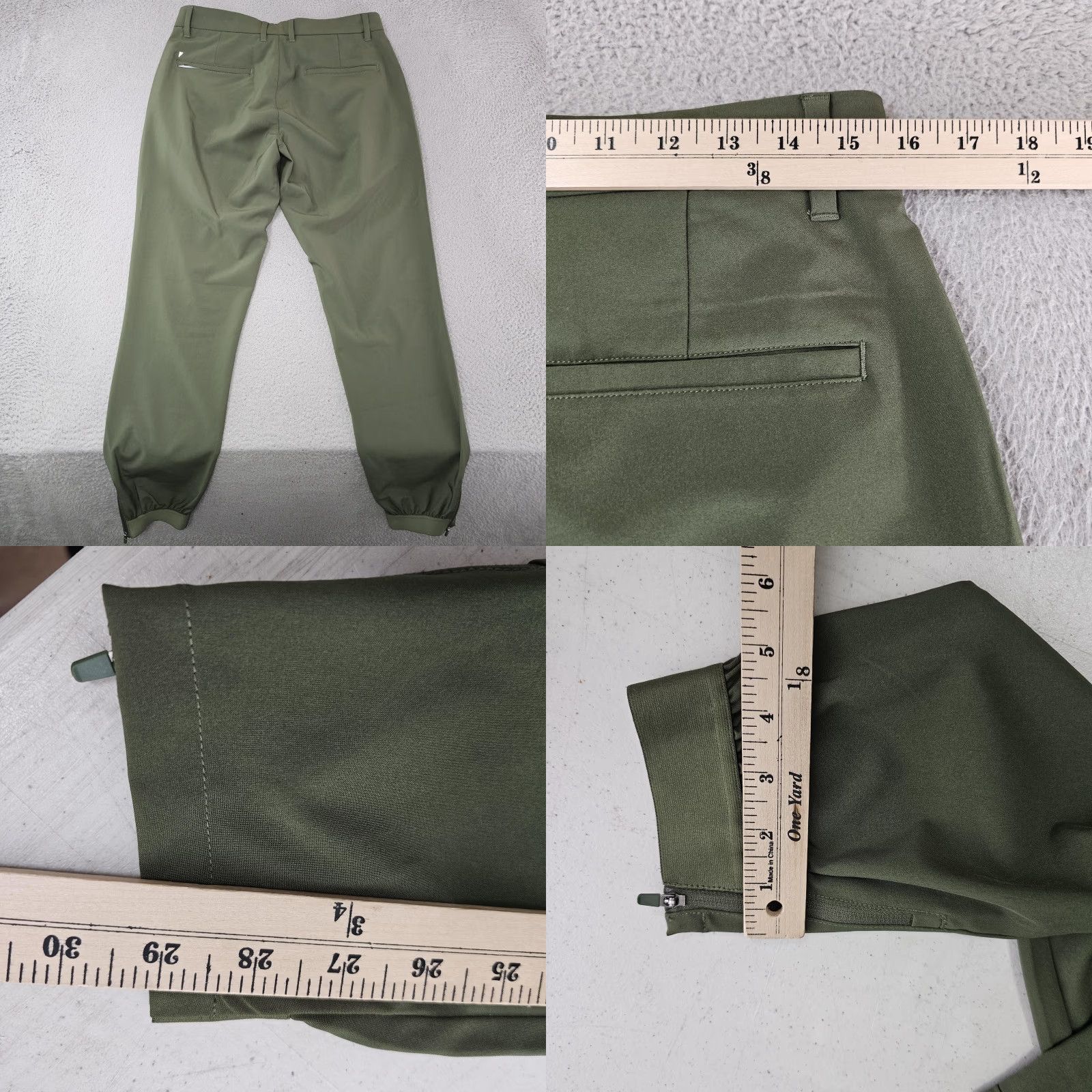 Vintage PRIMO Pants Mens 31 Green Golf Jogger Ankle Zip Stretch Polyester Spandex Size US 31 - 8 Thumbnail