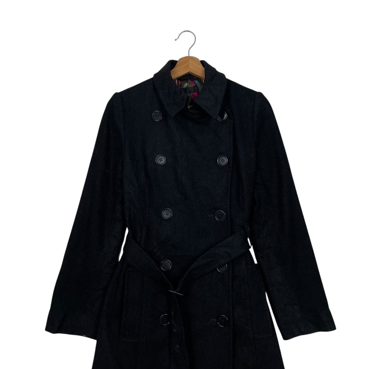 Paul Smith Paul Smith Black Double Breasted Wool Coat Size S / US 4 / IT 40 - 3 Thumbnail