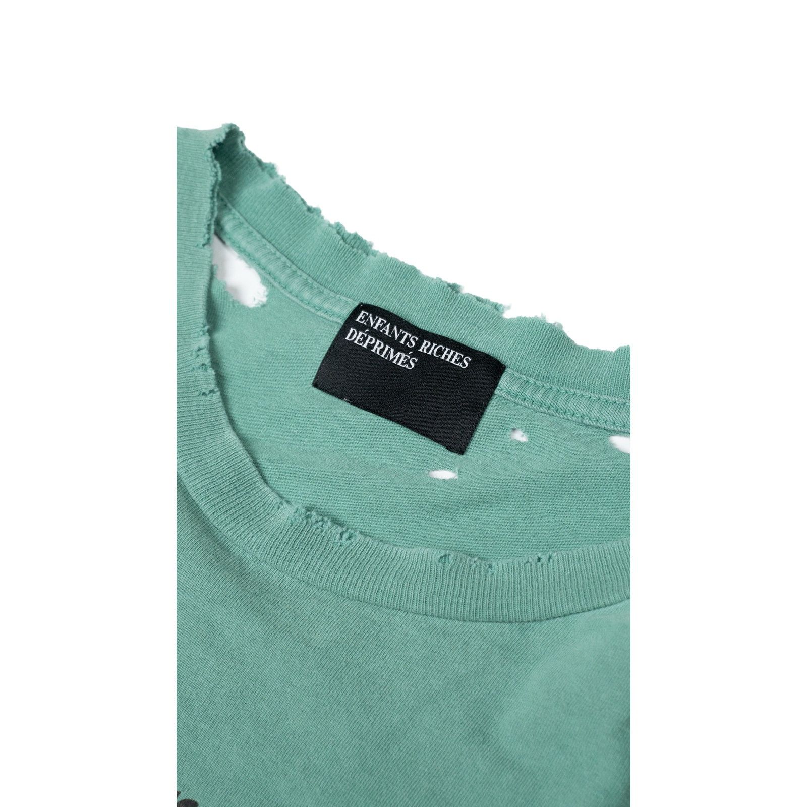 Enfants Riches Deprimes Pleasures Denied' Teal Distressed Long Sleeve Size US M / EU 48-50 / 2 - 3 Thumbnail