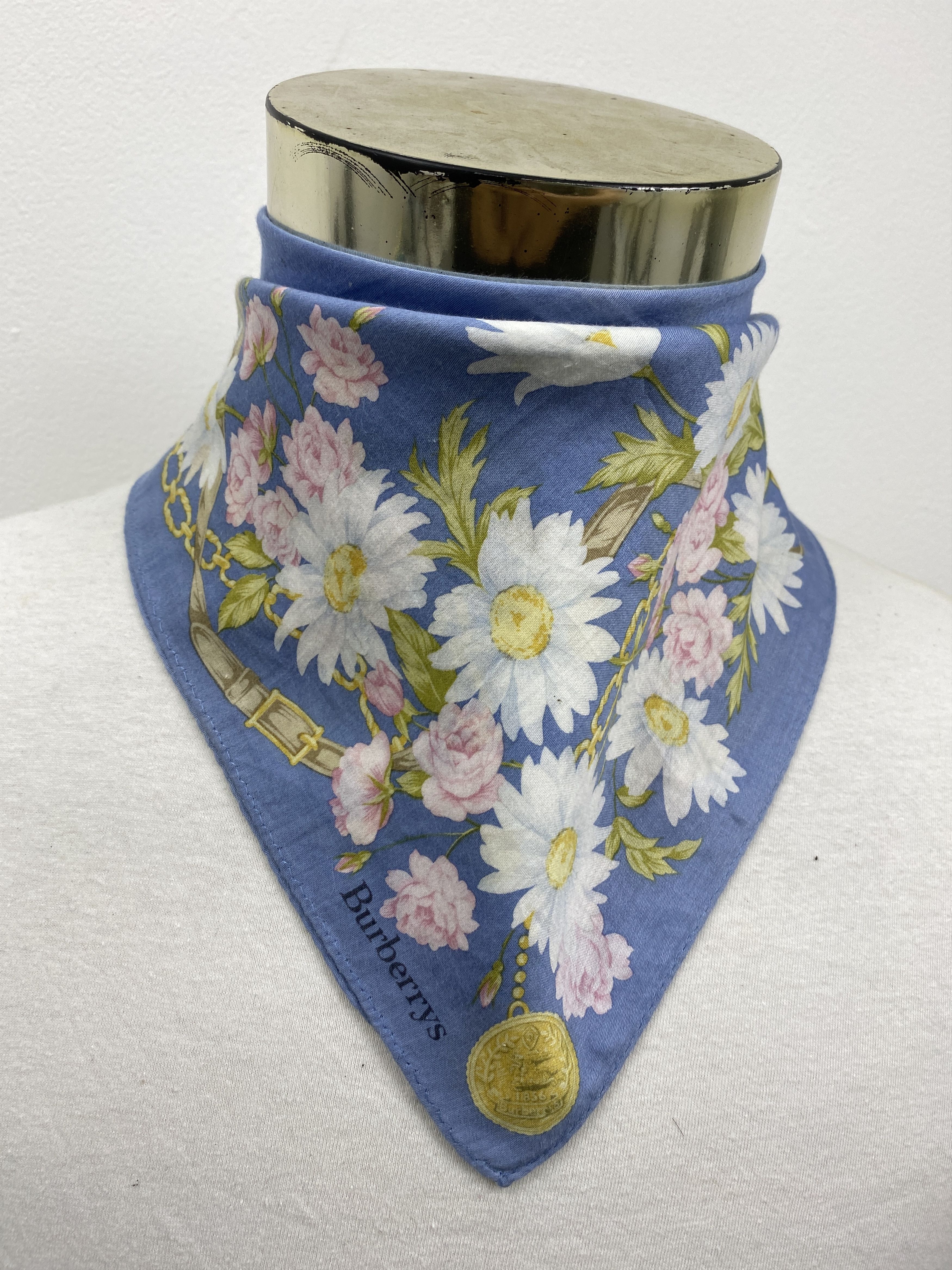 Burberry Burberry Floral Handkerchief / Bandana / Neckerchief HKC0456 Size ONE SIZE - 3 Thumbnail