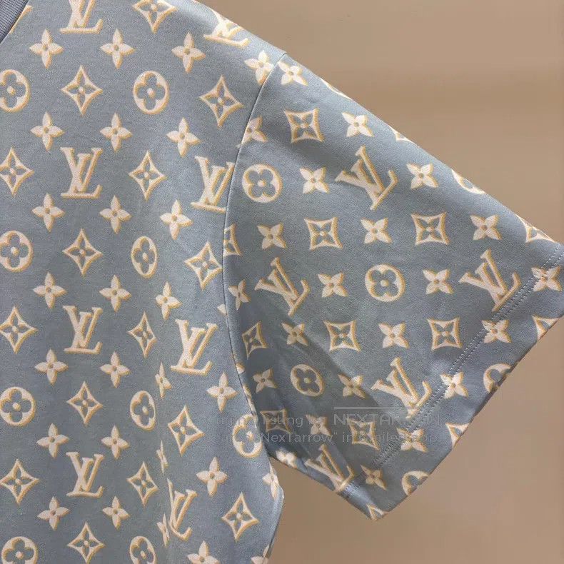 Louis Vuitton Louis Vuitton Blue crew neck full print chain mid-waist sl Size M / US 6-8 / IT 42-44 - 4 Thumbnail