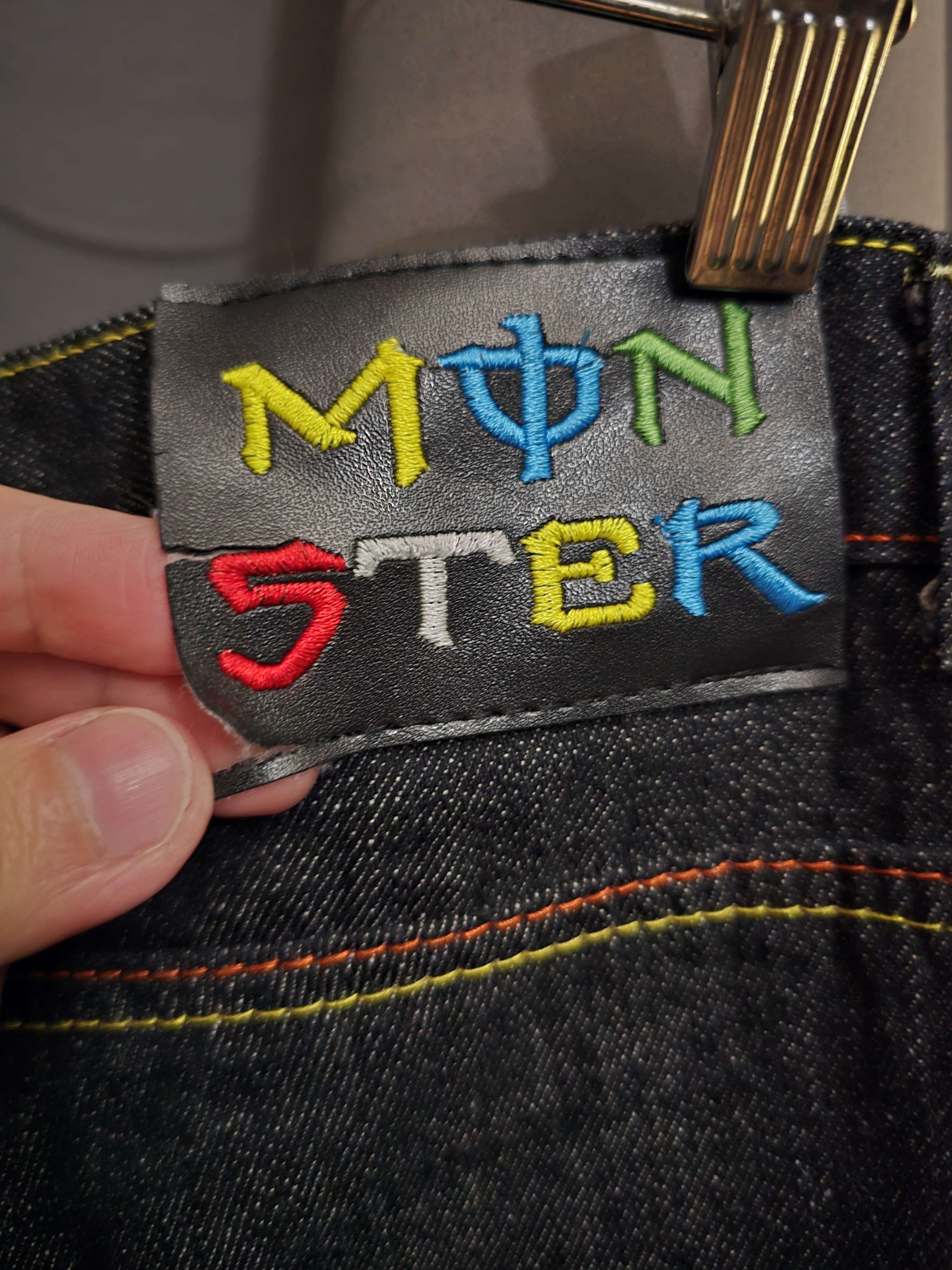 Other Monster Energy Embroidered Painted Denim Jeans y2k emo core Size US 38 / EU 54 - 8 Thumbnail