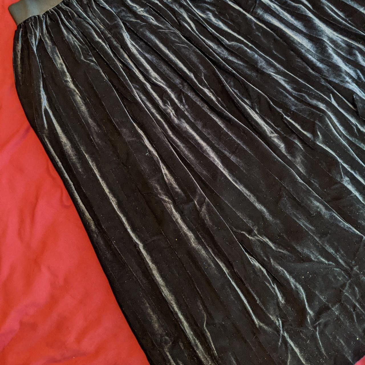 Japanese Brand × Seditionaries × Vintage Japanese Vintage Royal Velvet Maxi Skirt Size 30" / US 8 / IT 44 - 2 Thumbnail