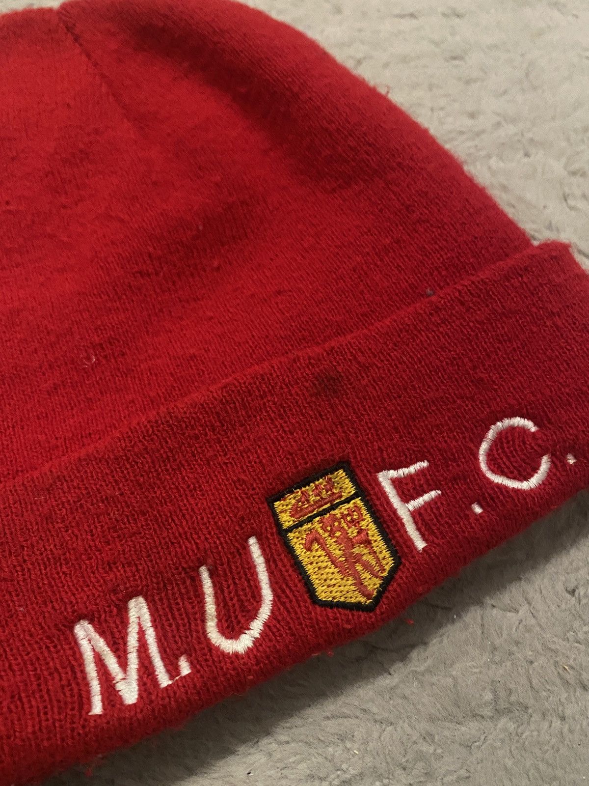 Vintage Manchester united Vintage winter hat Size ONE SIZE - 2 Thumbnail