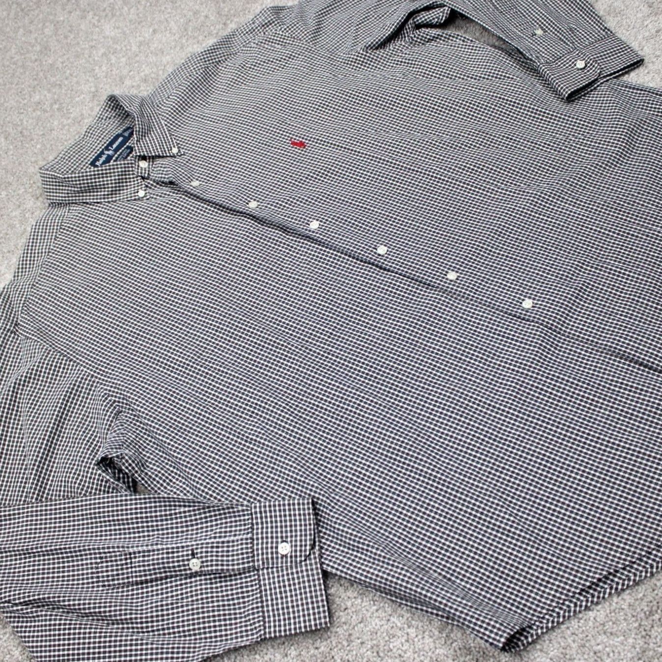 Ralph Lauren Ralph Lauren Shirt Men 2XL Gray/White Marlowe 100% Cotton Long Sleeve Button-Up Knit Polo Size US XXL / EU 58 / 5 - 6 Thumbnail
