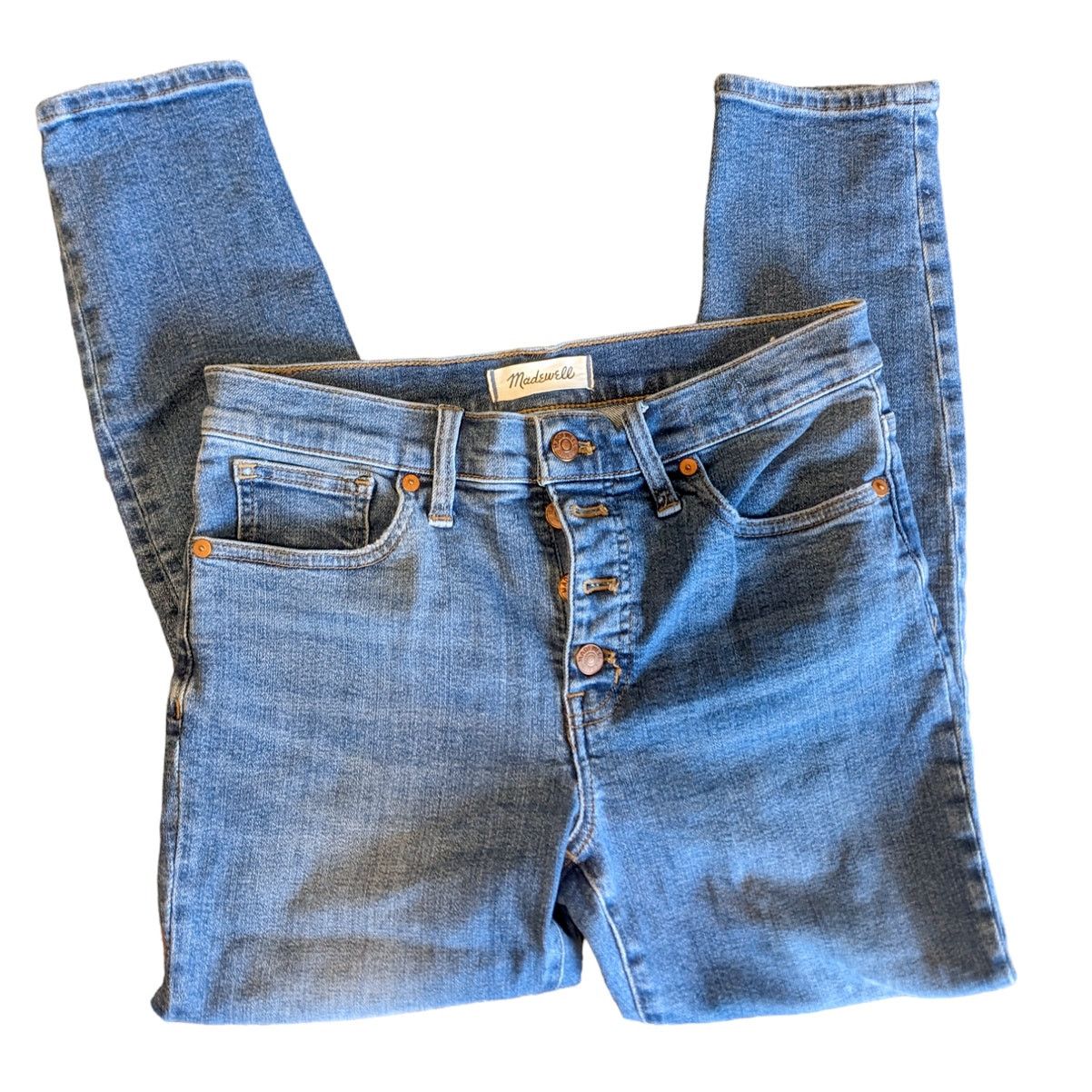 Madewell Madewell 9" Midrise Skinny Crop Light Wash Jeans 27 Size 27" / US 4 / IT 40 - 3 Thumbnail