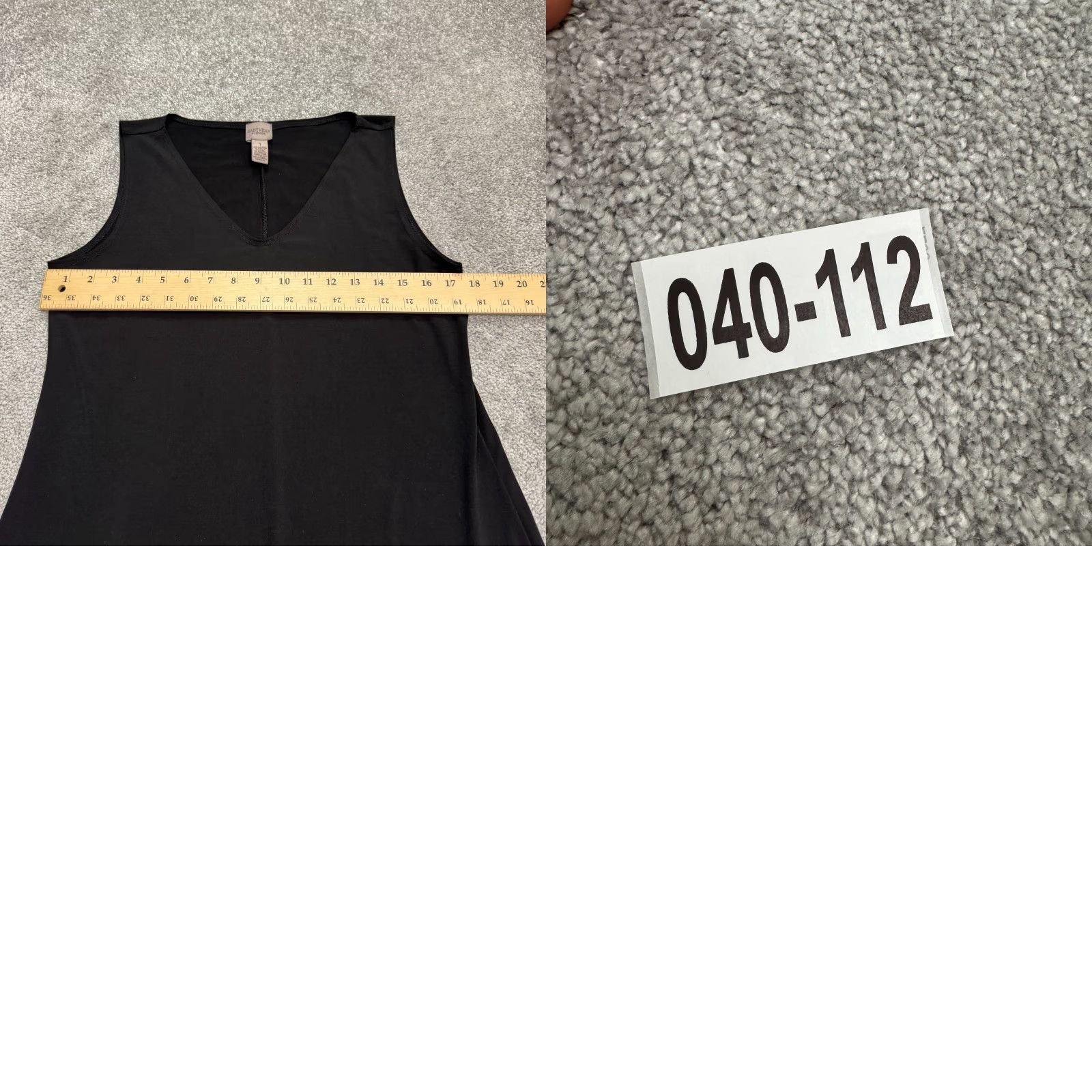 Vintage Chico's Easywear Midi A-Line Shift Dress Women 1 Black Sleeveless Stretch V-Neck Dress Size XS / US 0-2 / IT 36-38 - 9 Thumbnail