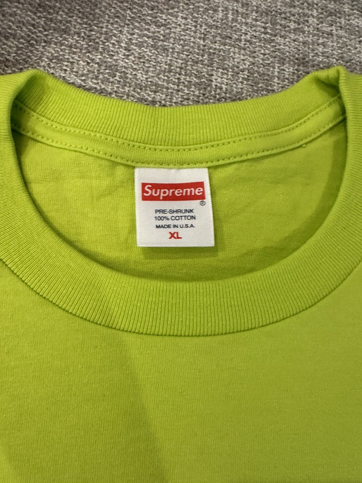 Supreme Supreme Blank T-shirt Neon Yellow Size US XL / EU 56 / 4 - 2 Thumbnail