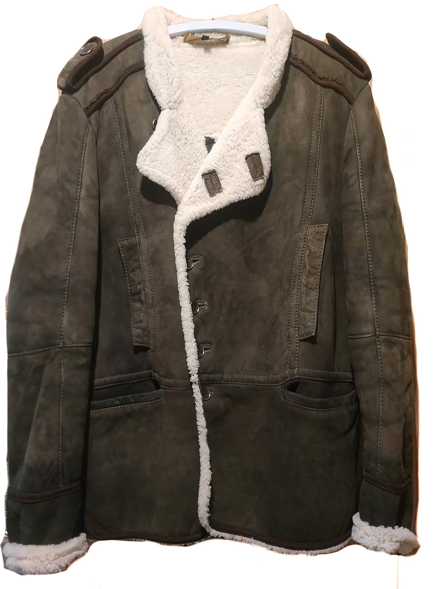 Roberto Cavalli SHEEP FUR SHEARLING SUEDE COAT Size US XL / EU 56 / 4 - 1 Thumbnail