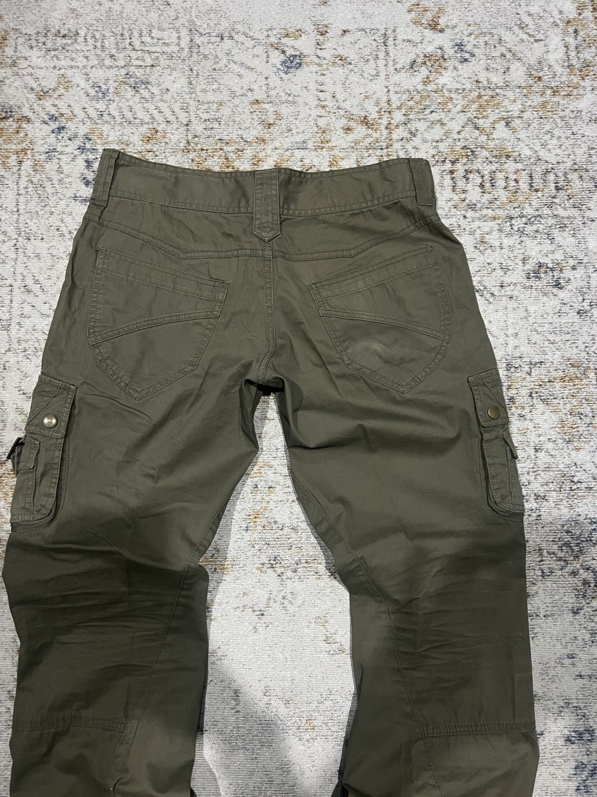 If Six Was Nine × Japanese Brand × Le Grande Bleu (L.G.B.) Michel Klein Homme Flared Cargo Pants Size US 33 - 4 Thumbnail