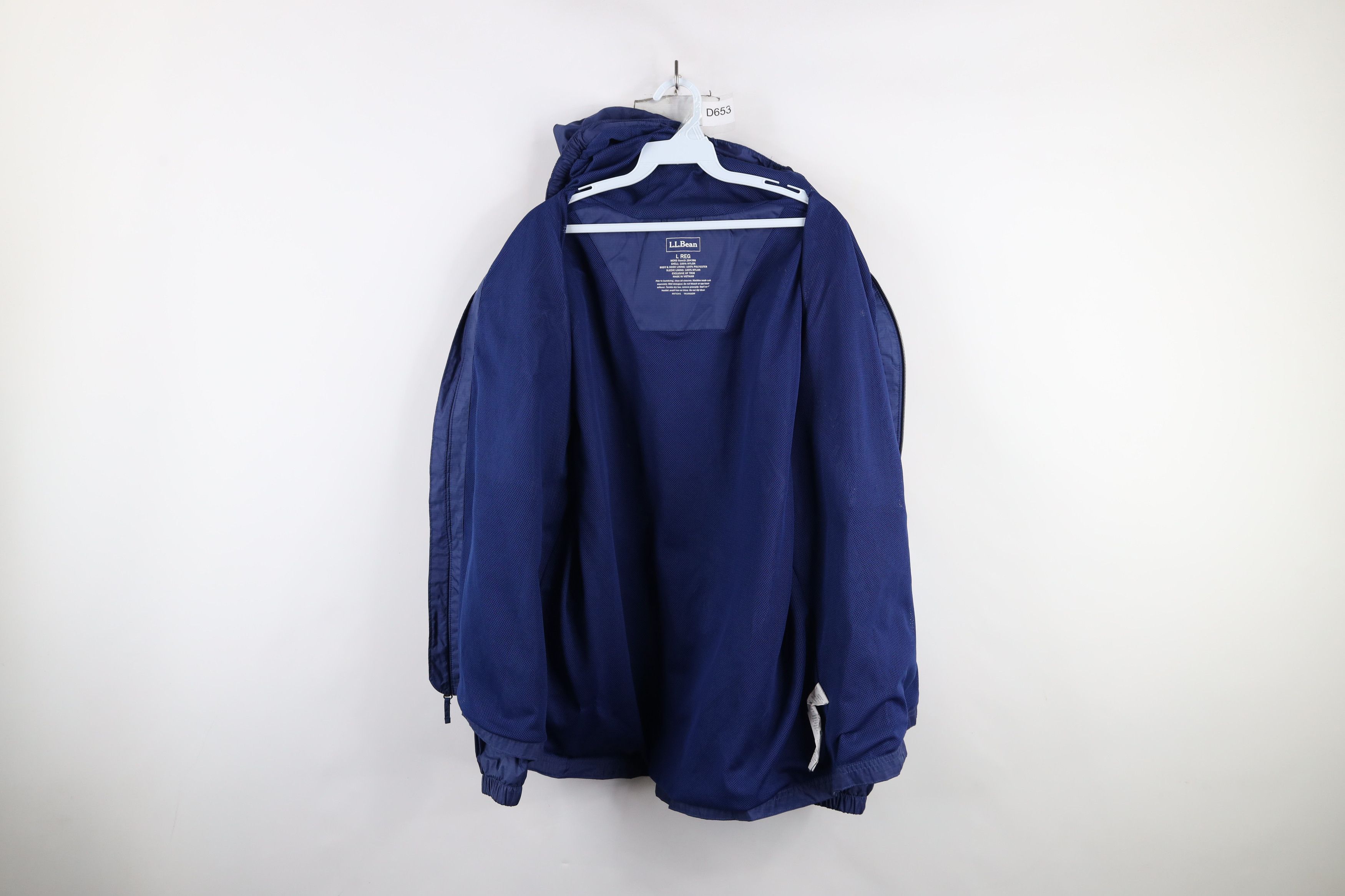 L.L. Bean × Vintage Vintage LL Bean Ripstop Hooded Windbreaker Rain Jacket Blue Size US L / EU 52-54 / 3 - 10 Thumbnail
