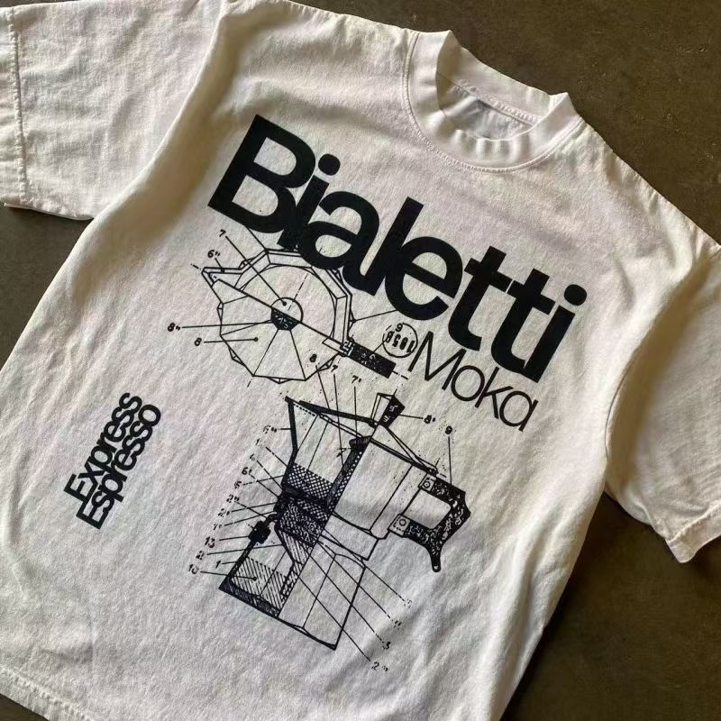 Japanese Brand × Vintage White casual retro mechanical printed cotton t-shirt Size US M / EU 48-50 / 2 - 2 Thumbnail