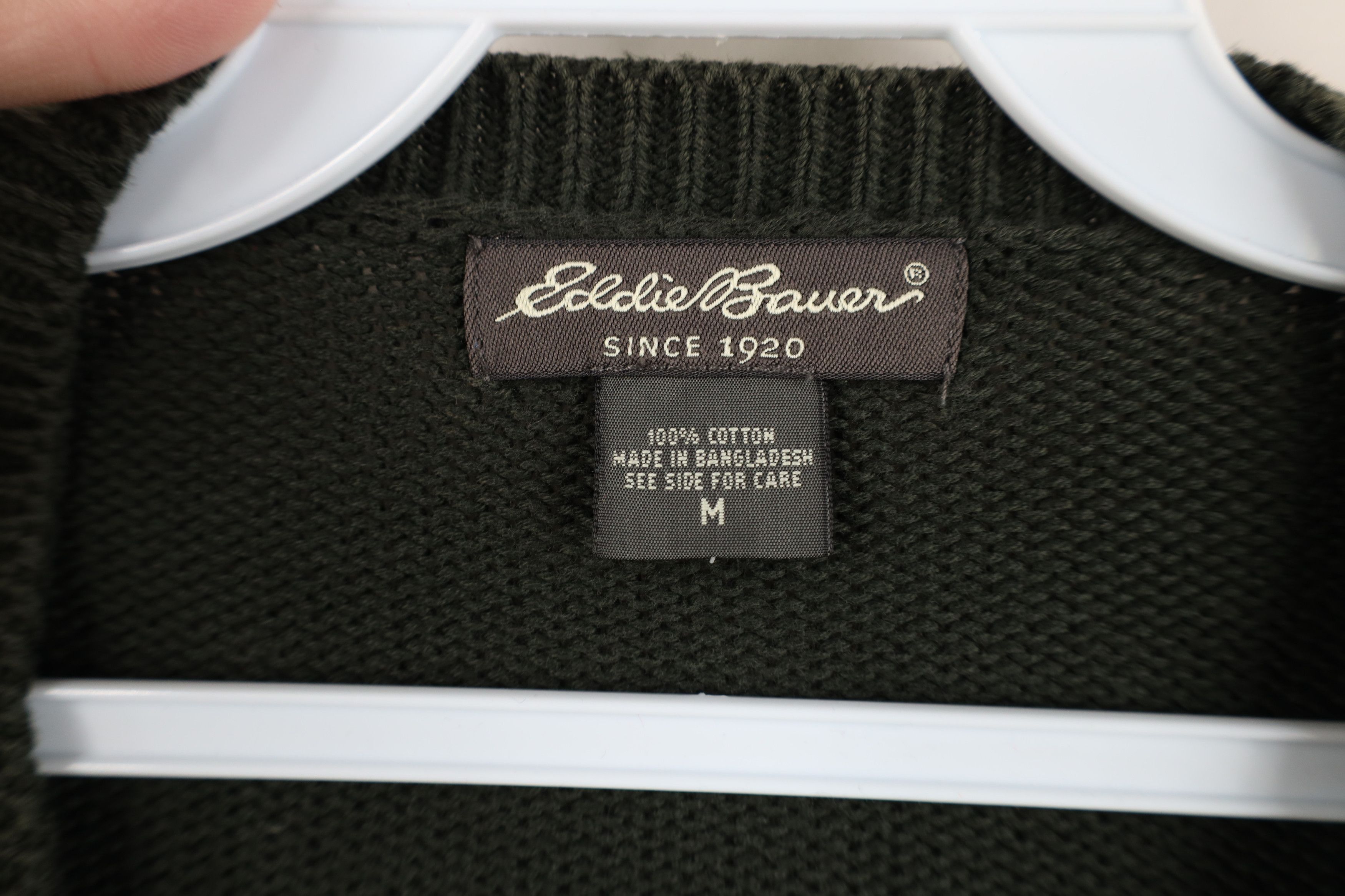 Eddie Bauer Vintage 90s Eddie Bauer Cotton Knit Cardigan Sweater Green Size US M / EU 48-50 / 2 - 9 Thumbnail